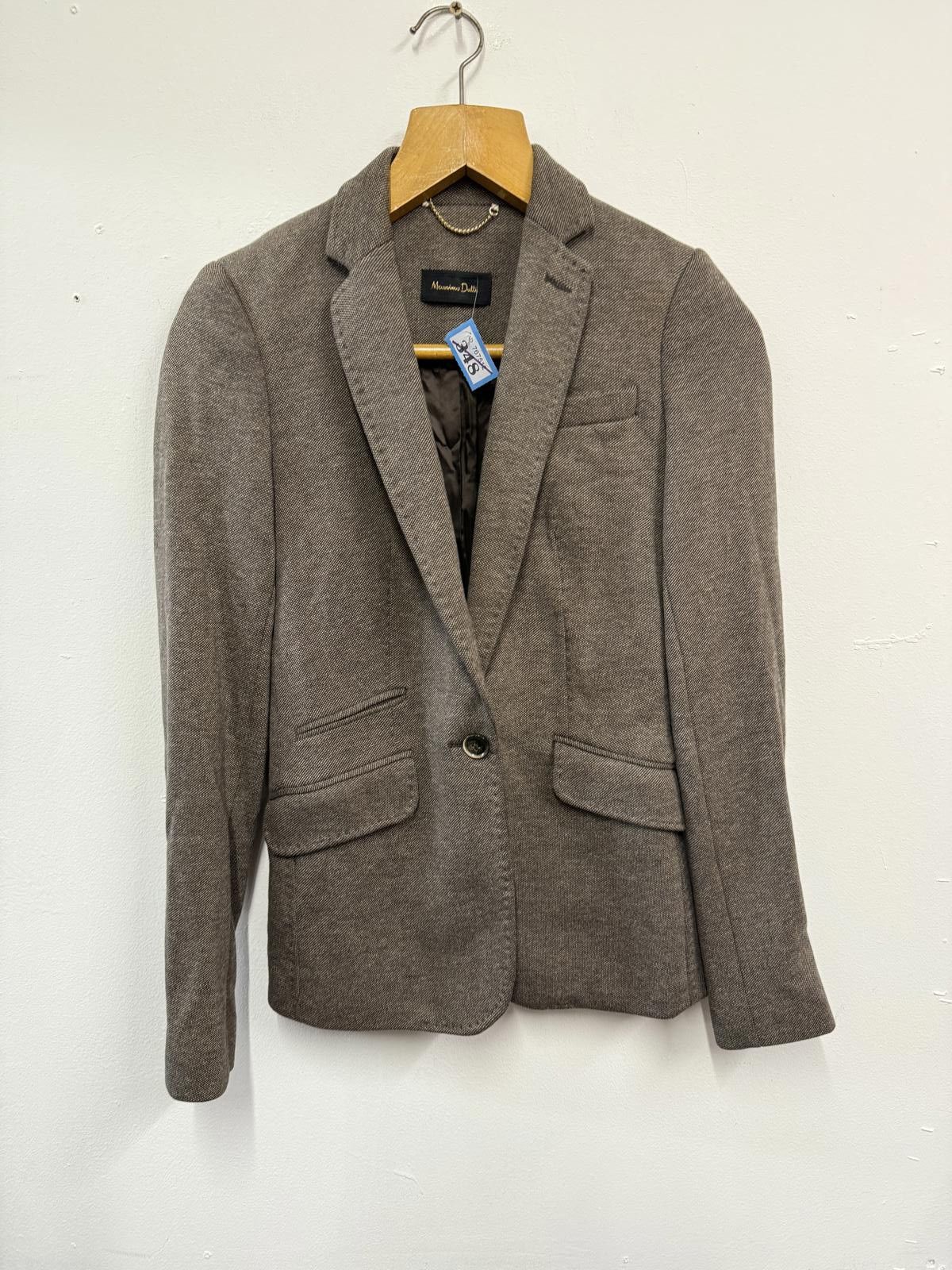 Massimo Dutti Massimo Dutti Brown Wool Blend Blazer Jacket EUR 34 / USA 2 Size M / US 6-8 / IT 42-44 - 1 Thumbnail
