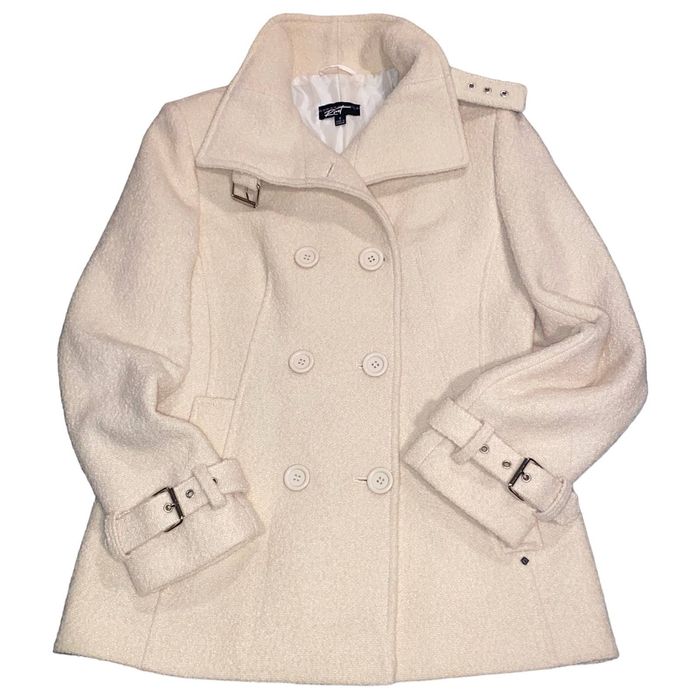 Black rivet womens wool sales coat