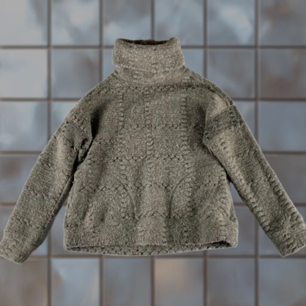 Prana prAna Sweater Womens M Gray Knit Women Turtleneck Long Sleeve Wool Blend Size M / US 6-8 / IT 42-44 - 1 Thumbnail