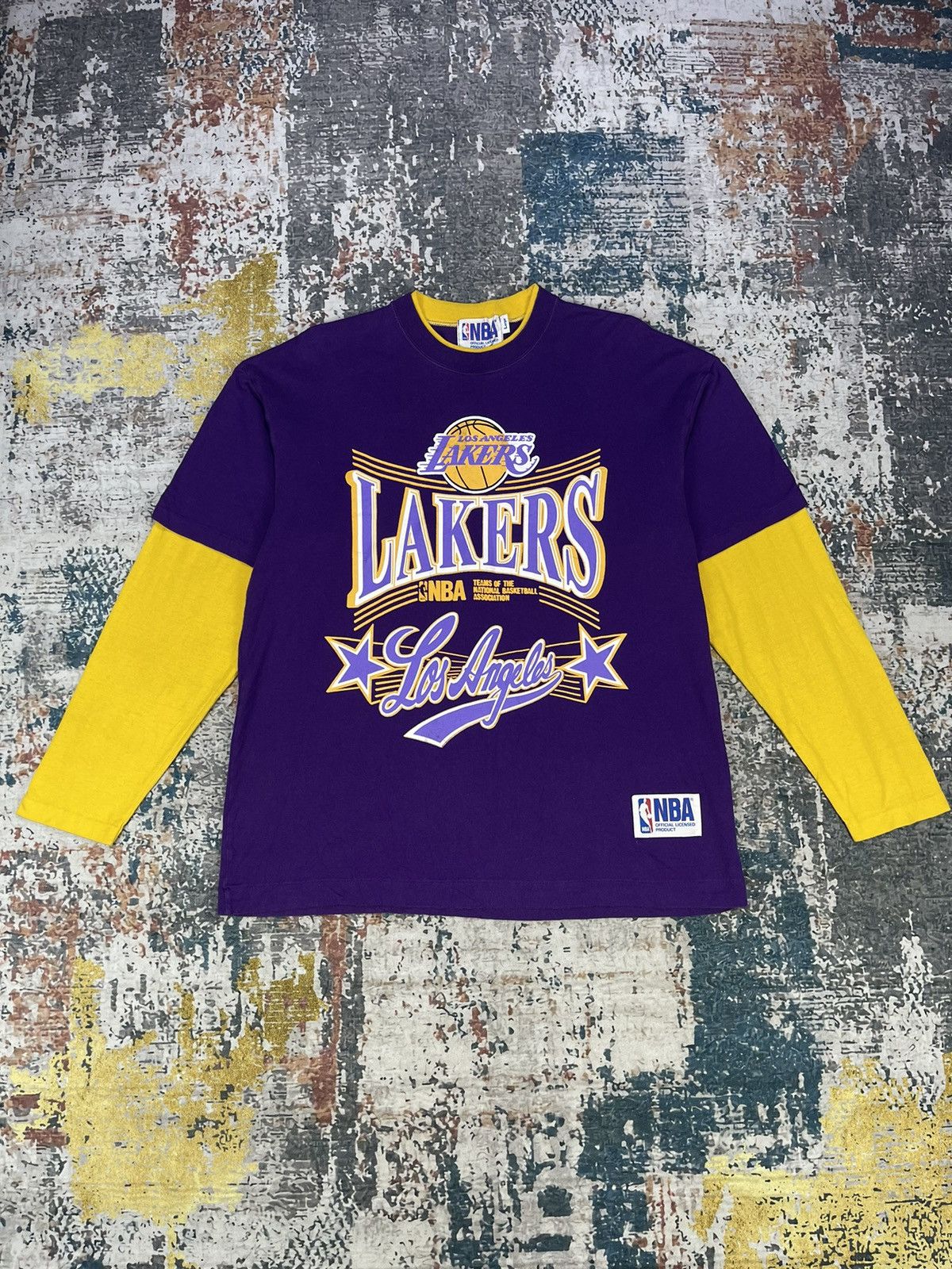 NBA Vintage NBA L.A Lakers Overprinted Shirts Size US L / EU 52-54 / 3 - 1 Thumbnail
