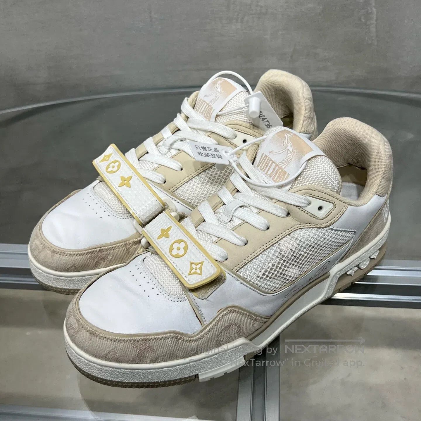 Louis Vuitton Louis Vuitton Trainer Kaki Velcro shoes Size US 6.5 / EU 39-40 - 1 Thumbnail