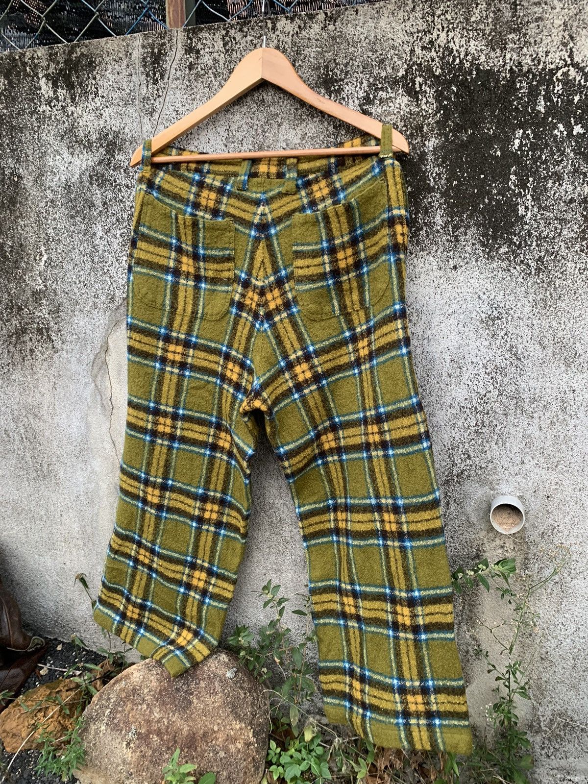 Comme des Garcons Vintage Comme des Garcons Yellow Plaid Pants Wool Size 30" / US 8 / IT 44 - 6 Thumbnail
