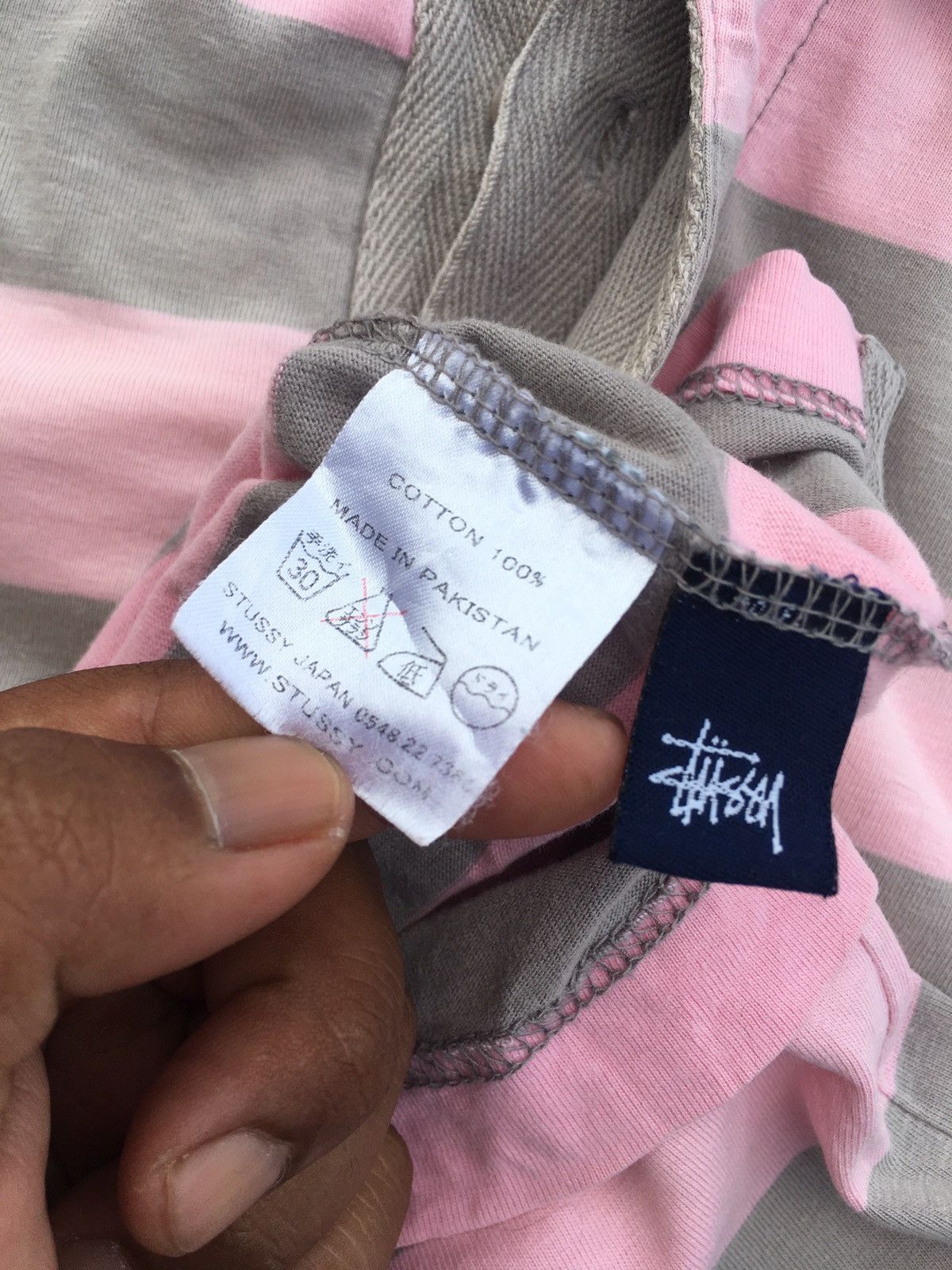 Stussy Rare Vintage Stussy Pink Stripes Collar Shirt Size US M / EU 48-50 / 2 - 12 Thumbnail