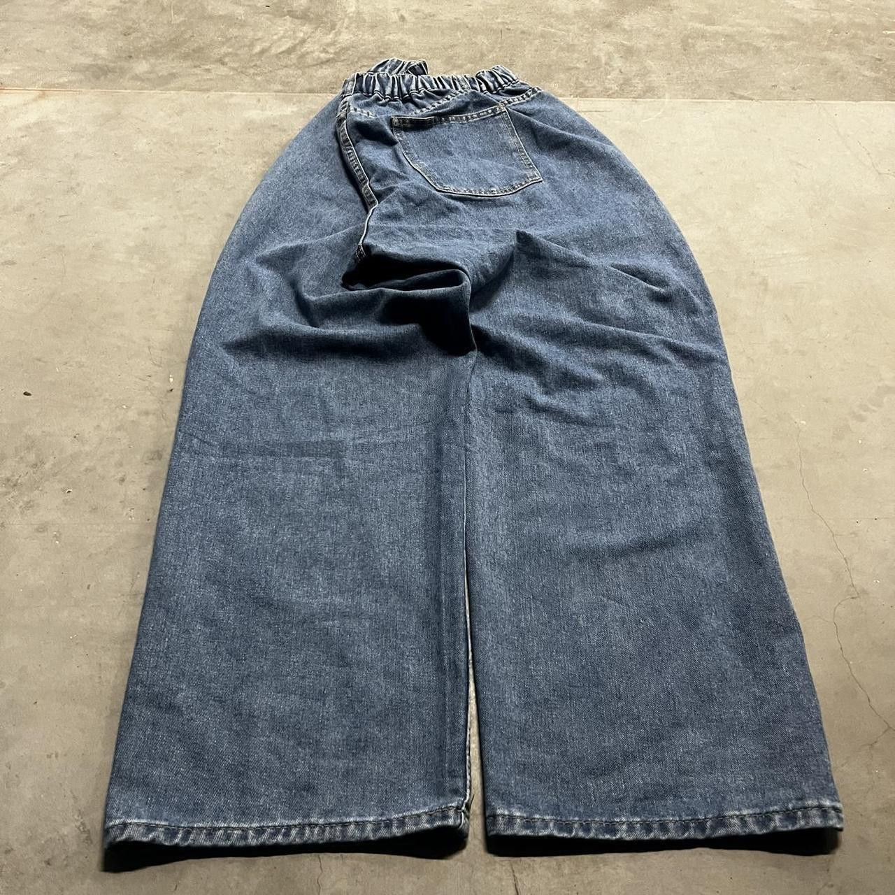 Vintage Vintage Y2K/2000s Super Baggy JNCO Style Ripped Streetwear Style Medium Wash Denim Jeans! Size US 42 / EU 58 - 6 Thumbnail