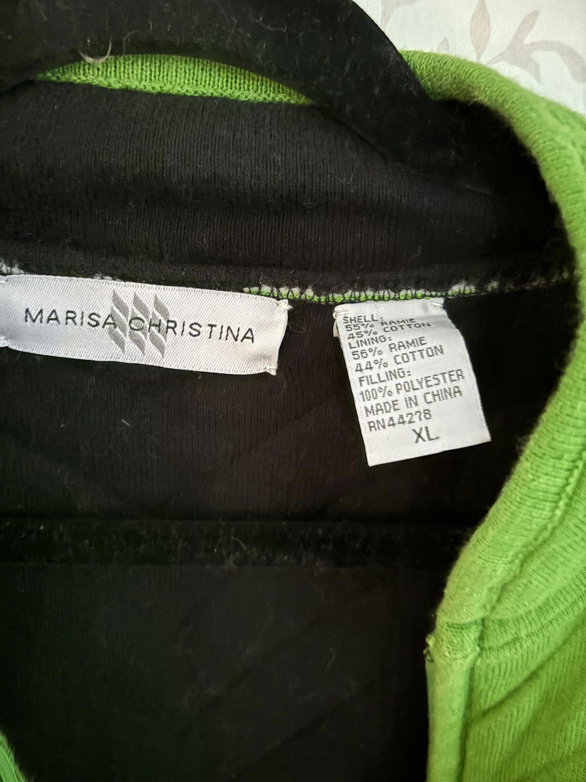 Designer Vintage Cotton Marisa Christina Quilted Green Jacket - XL Size XL / US 12-14 / IT 48-50 - 2 Thumbnail