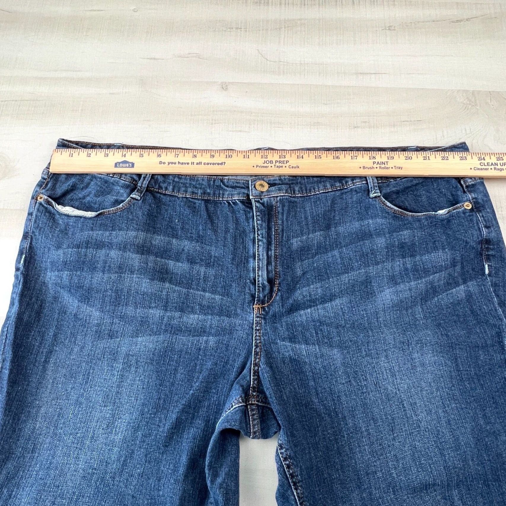 Avenue Avenue Jeans Womens Bootcut Jeans 26 Plus Blue Distressed Knee Denim Size 26" / US 2 / IT 38 - 7 Thumbnail