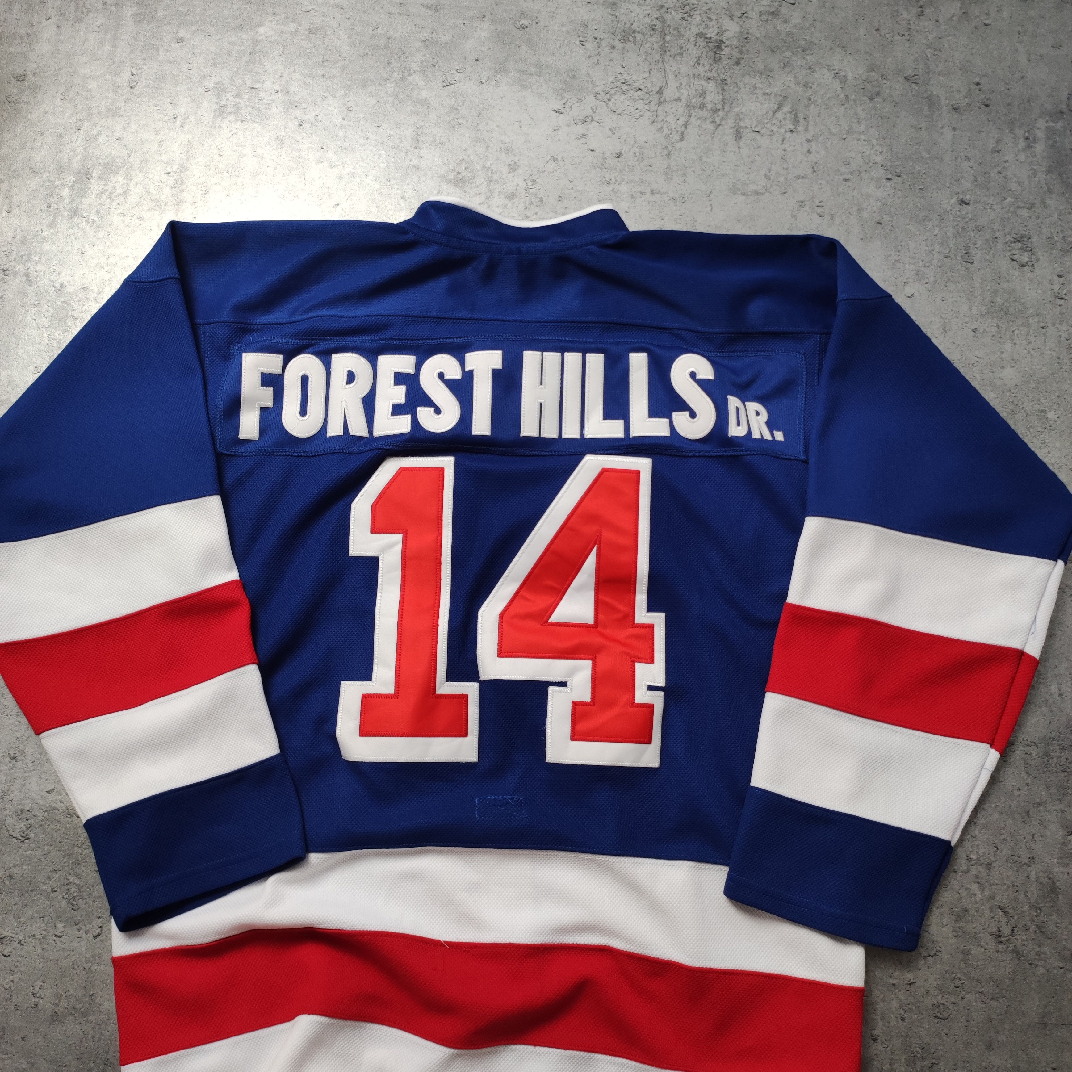 J. Cole × NHL × Rap Tees RARE J Cole 2014 Dreamville Forest Hills 14 Hockey Jersey Size US M / EU 48-50 / 2 - 8 Thumbnail