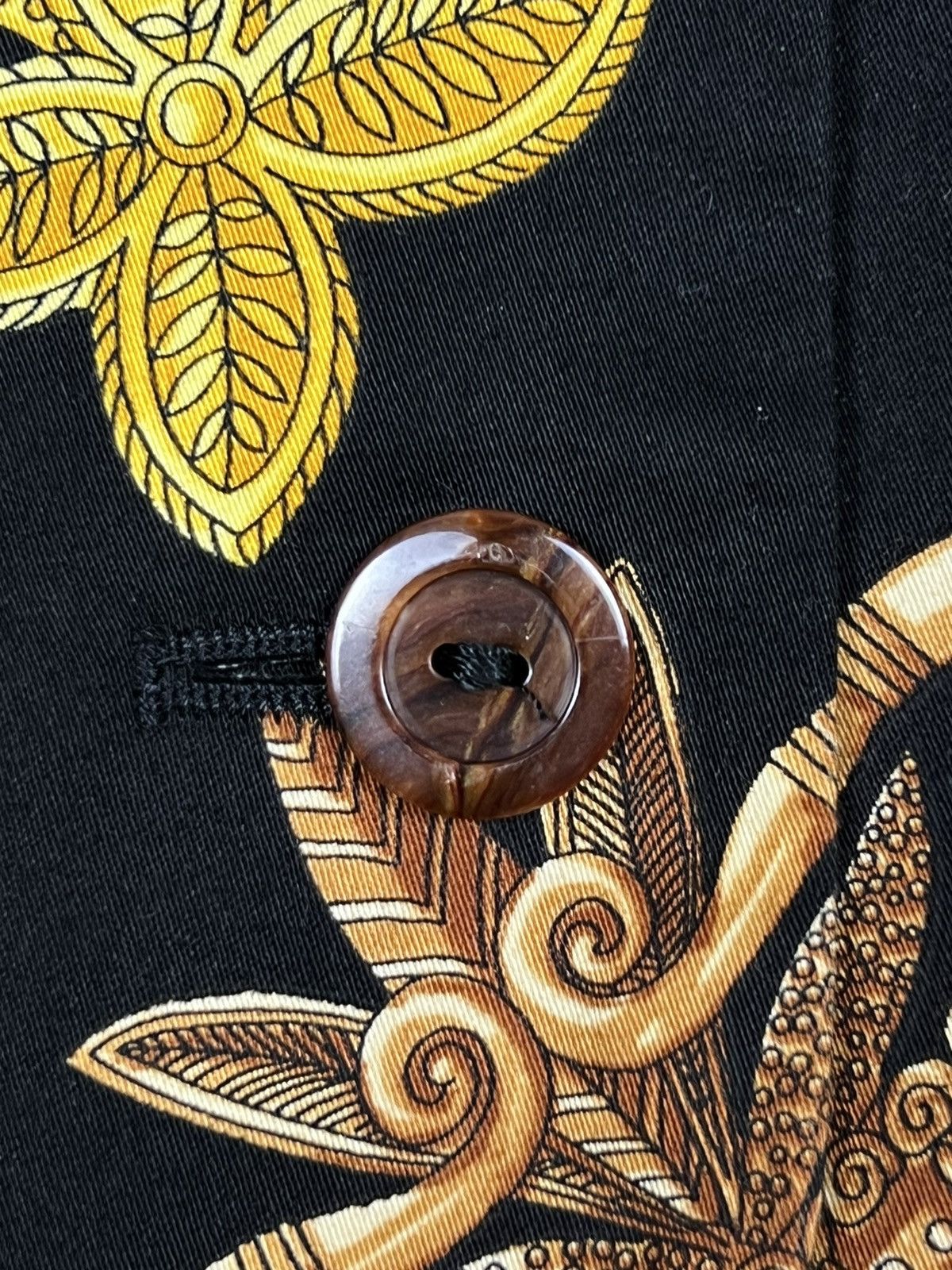 Escada Escada Aztec Vintage Black/Golden royal pattern blazer Size L / US 10 / IT 46 - 13 Thumbnail