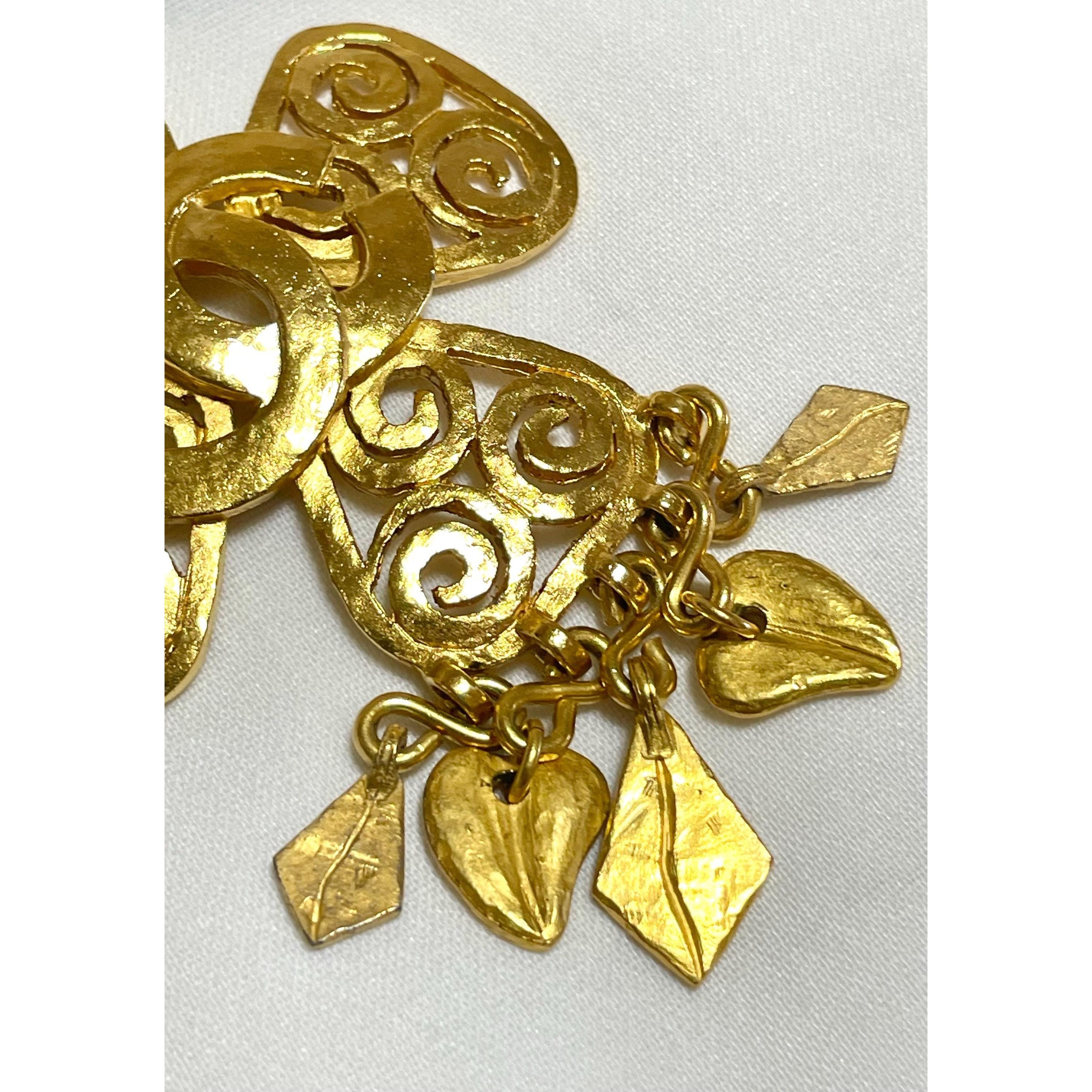 Chanel Vintage Chanel statement necklace with flower,clover top Size ONE SIZE - 8 Thumbnail