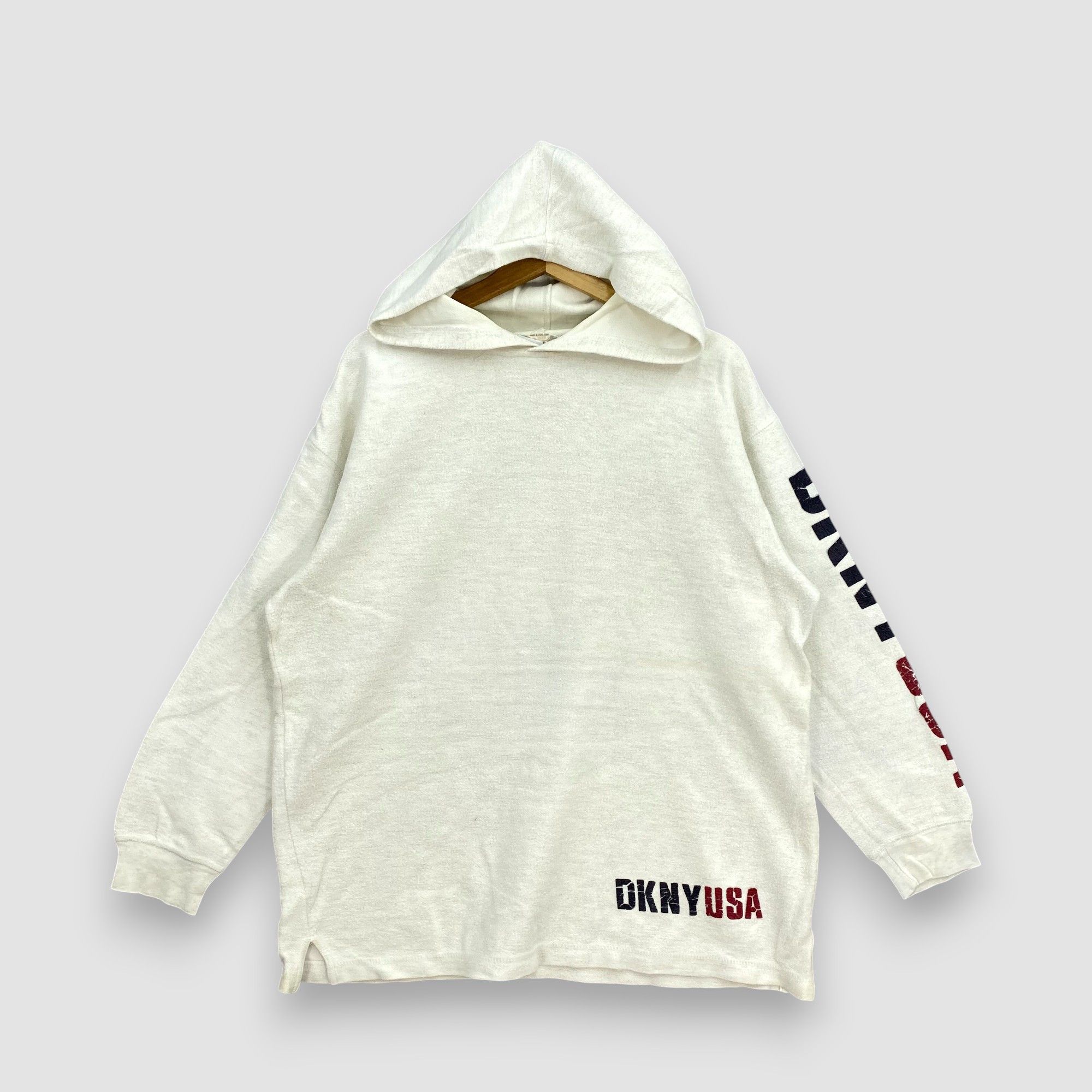DKNY Vintage DKNY USA Hoodie Sweater Pullover Hooded Sweatshirt Size US L / EU 52-54 / 3 - 3 Thumbnail
