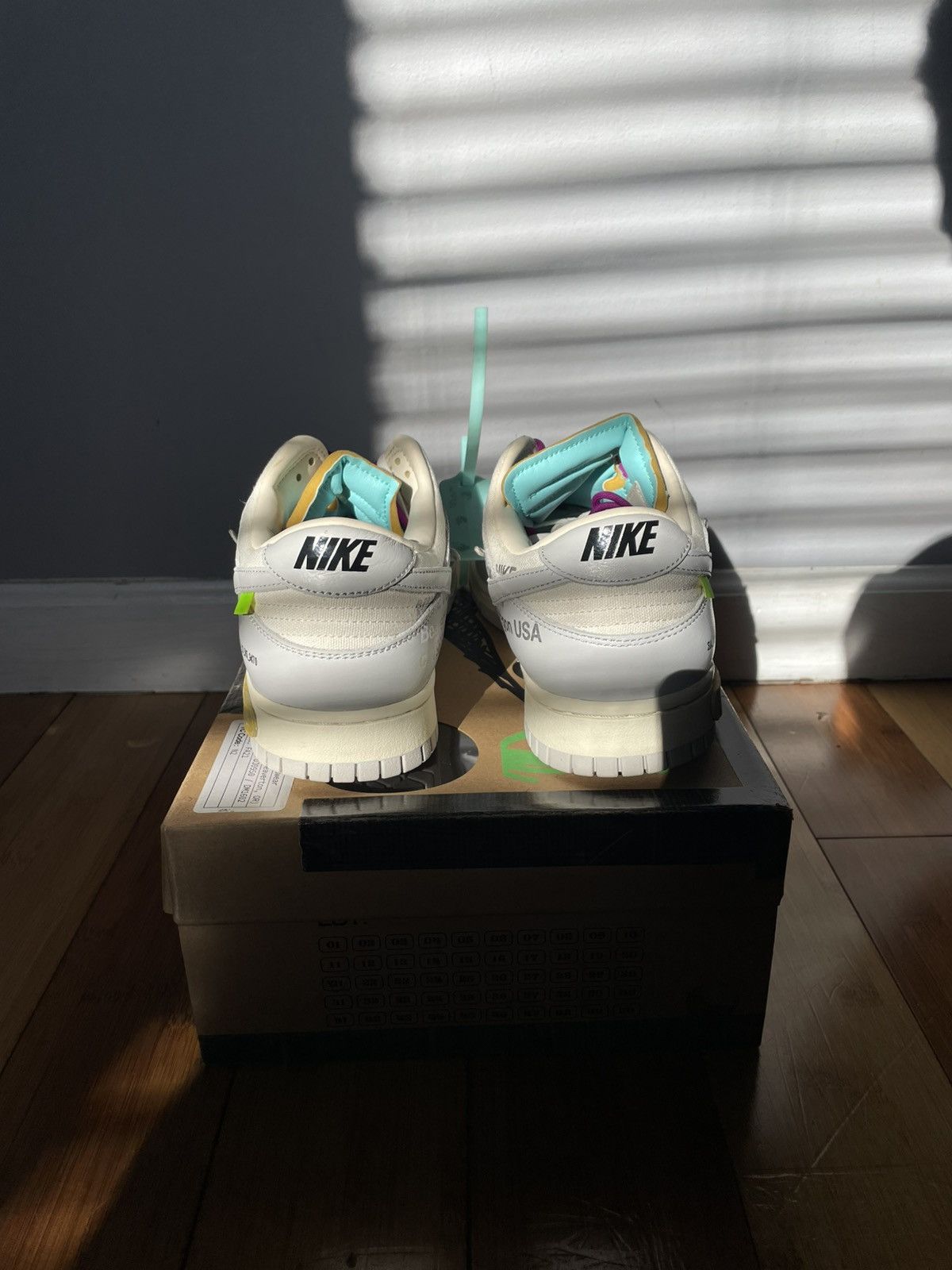 Nike × Off-White Nike Dunk Off White Lot 21 Of 50 Size US 10.5 / EU 43-44 - 3 Thumbnail
