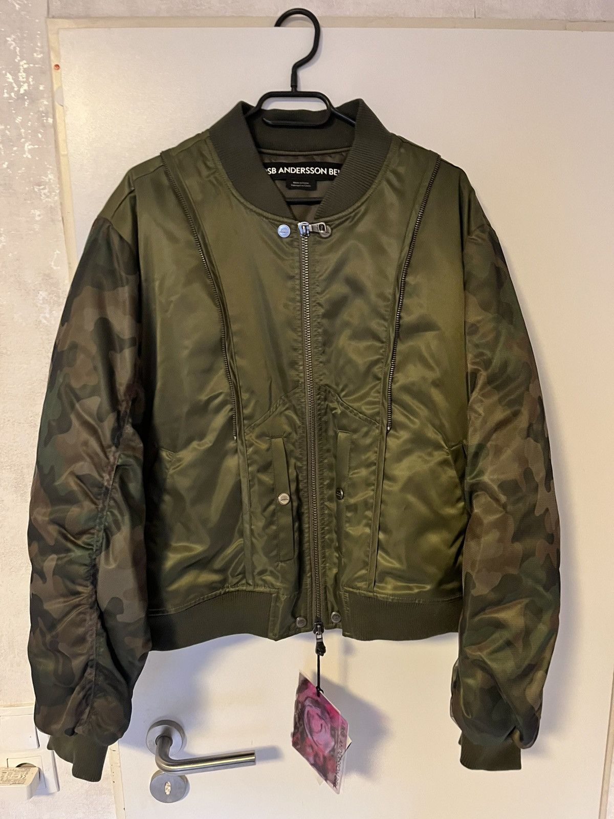 Andersson Bell Andersson Bell Khaki Mesh Sleeve Bomber Size US XL / EU 56 / 4 - 1 Thumbnail