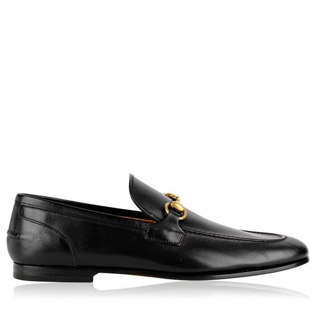 image of Gucci O1G2R1Mq0424 Jordaan Loafers In Nero, Men's (Size 10)