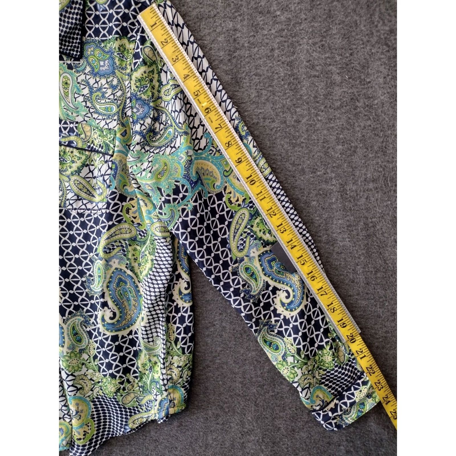 Liz Claiborne Liz Claiborne Shirt Blouse Women's PL Green/Blue Paisley Button Up Shirt Women Long Sleeve Casual Business Purple? Size L / US 10 / IT 46 - 5 Thumbnail