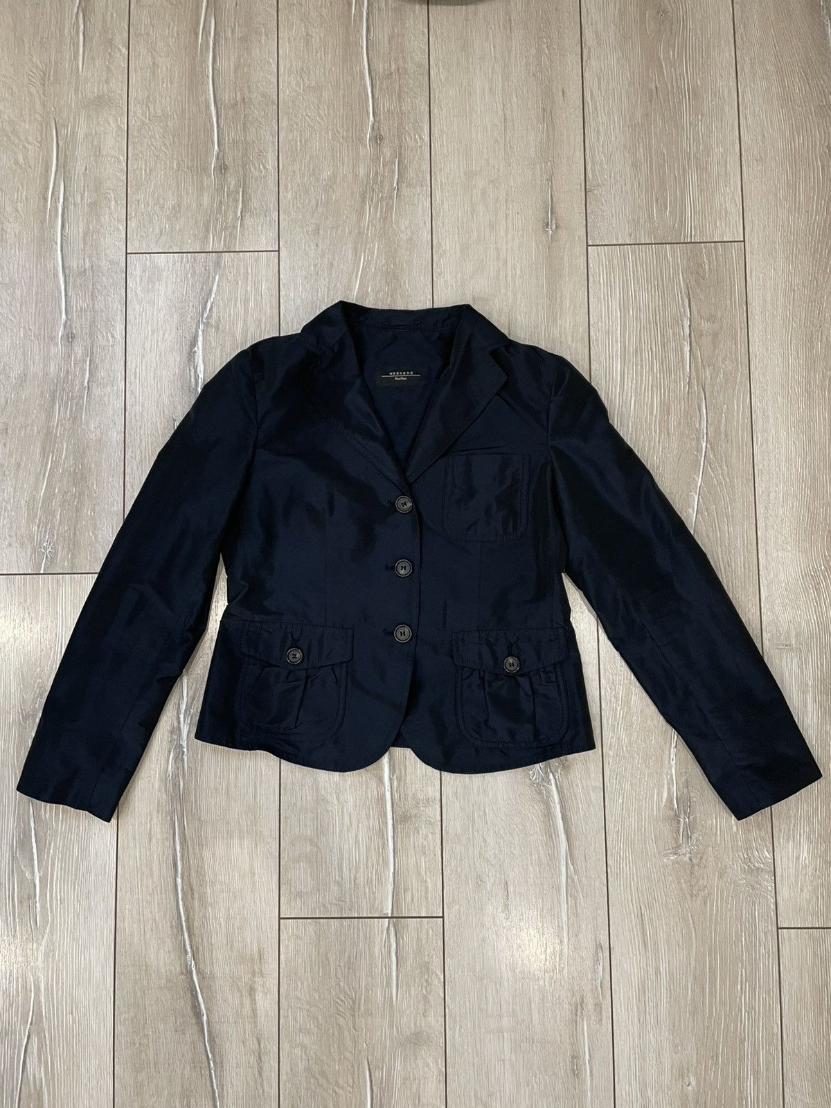 Max Mara × Vintage × Weekend Max Mara Max Mara Vintage Nylon Blazer Jacket Size S / US 4 / IT 40 - 1 Thumbnail