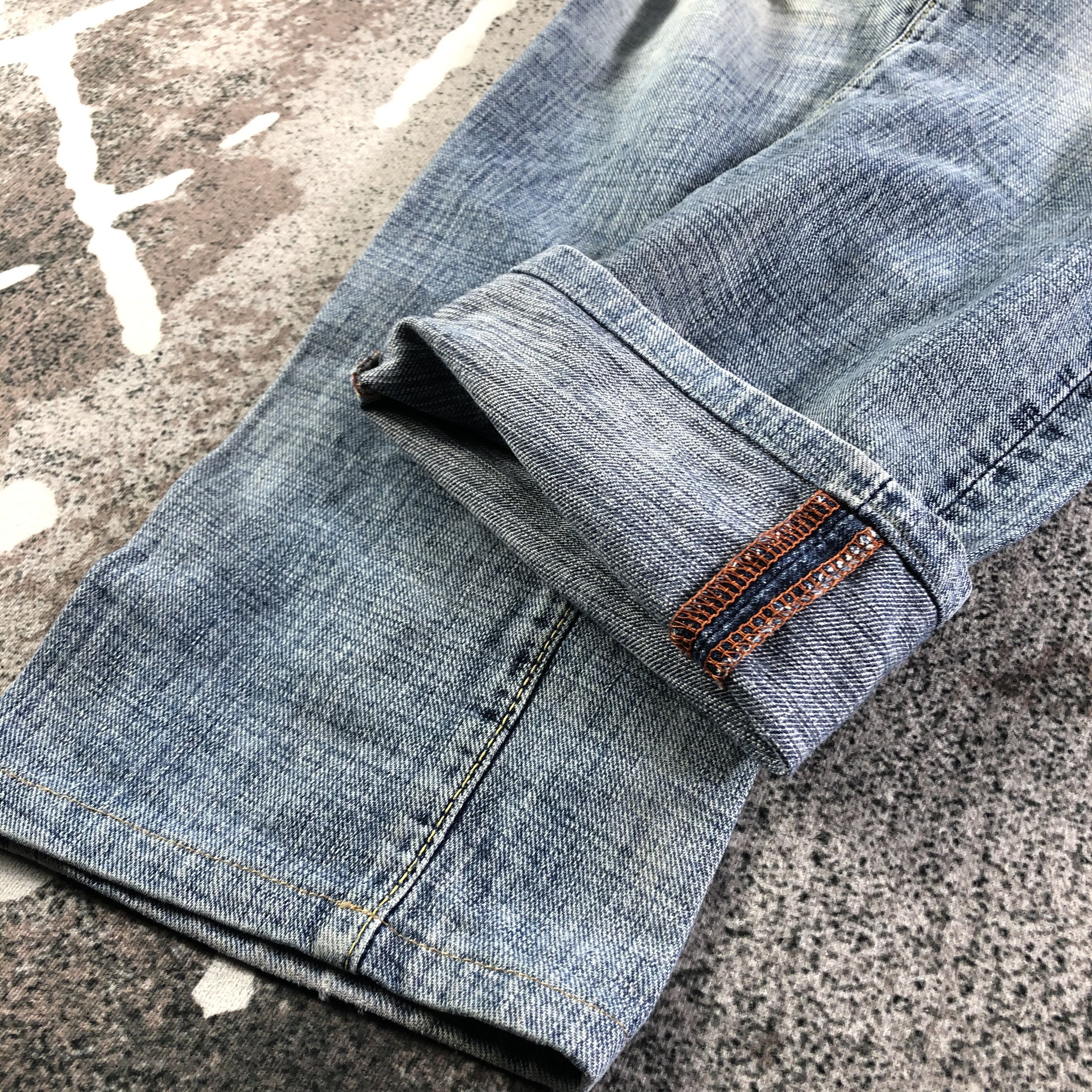 Japanese Brand GL Heart Jeans Faded Blue Denim KJ2270 Size US 29 - 6 Thumbnail