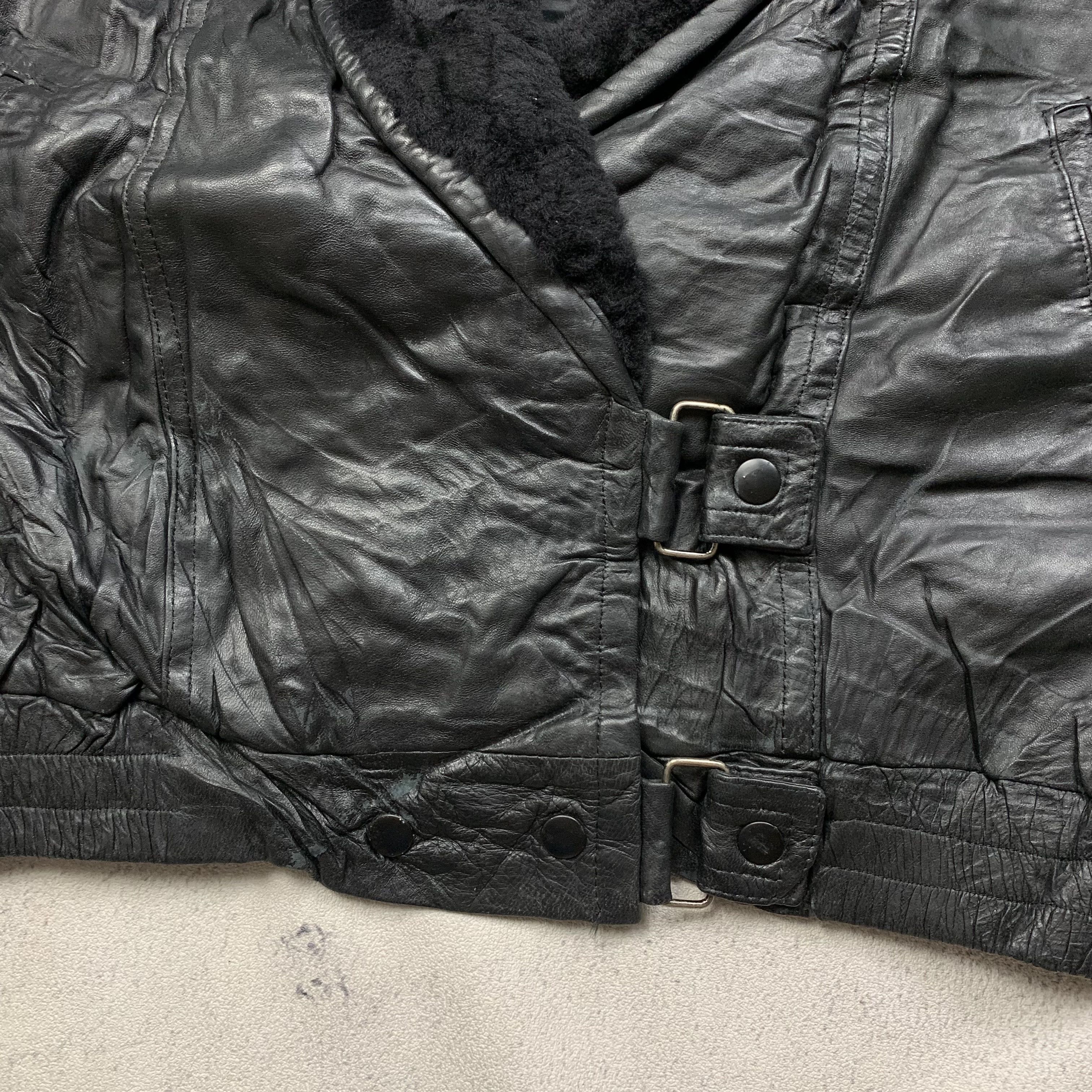 Genuine Leather Vintage Leather Blazer Jacket Size S / US 4 / IT 40 - 3 Thumbnail
