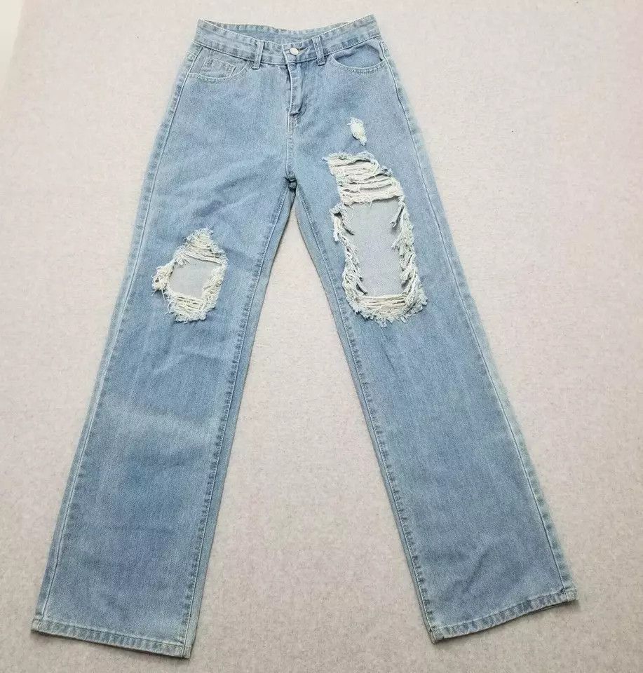 Other Distressed Womens Jeans 26 Blue Denim Mid Rise Straight Size 26" / US 2 / IT 38 - 1 Thumbnail