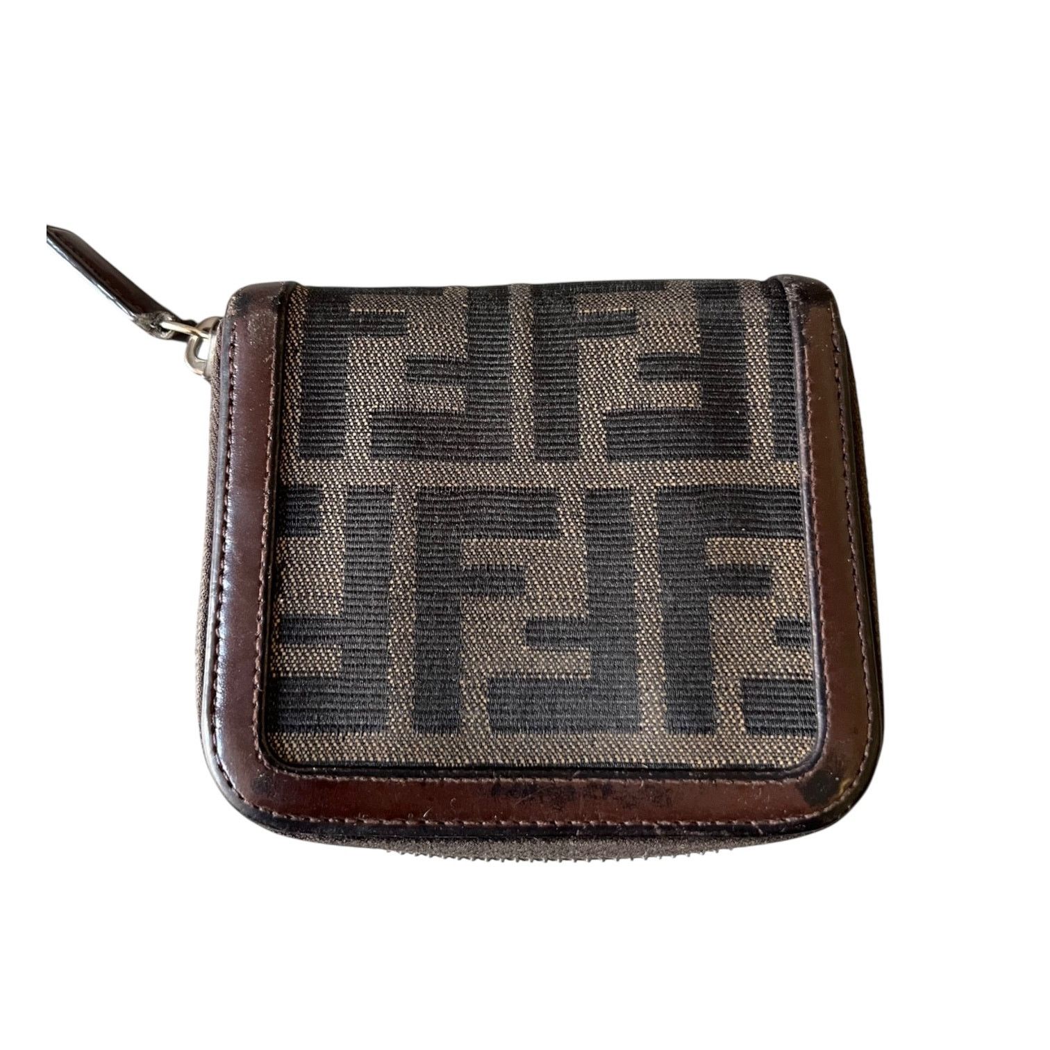 Fendi Vintage FENDI Zucca Bi-Fold Wallet with Zipper Pocket Size ONE SIZE - 1 Thumbnail