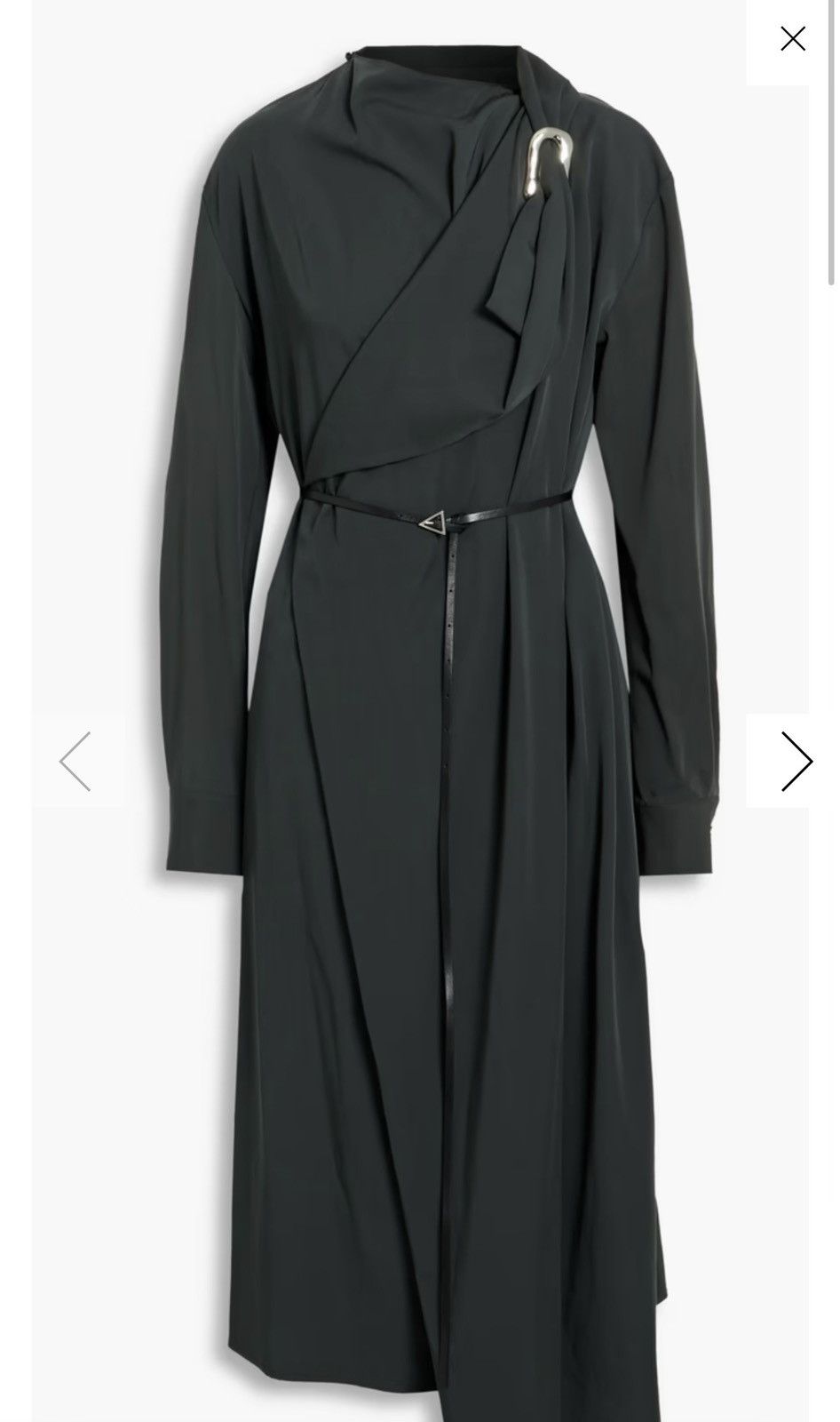 Bottega Veneta Brand new $3,5k Bottega Veneta green wrap dress silver Size XXS / US 00 / IT 34 - 1 Thumbnail