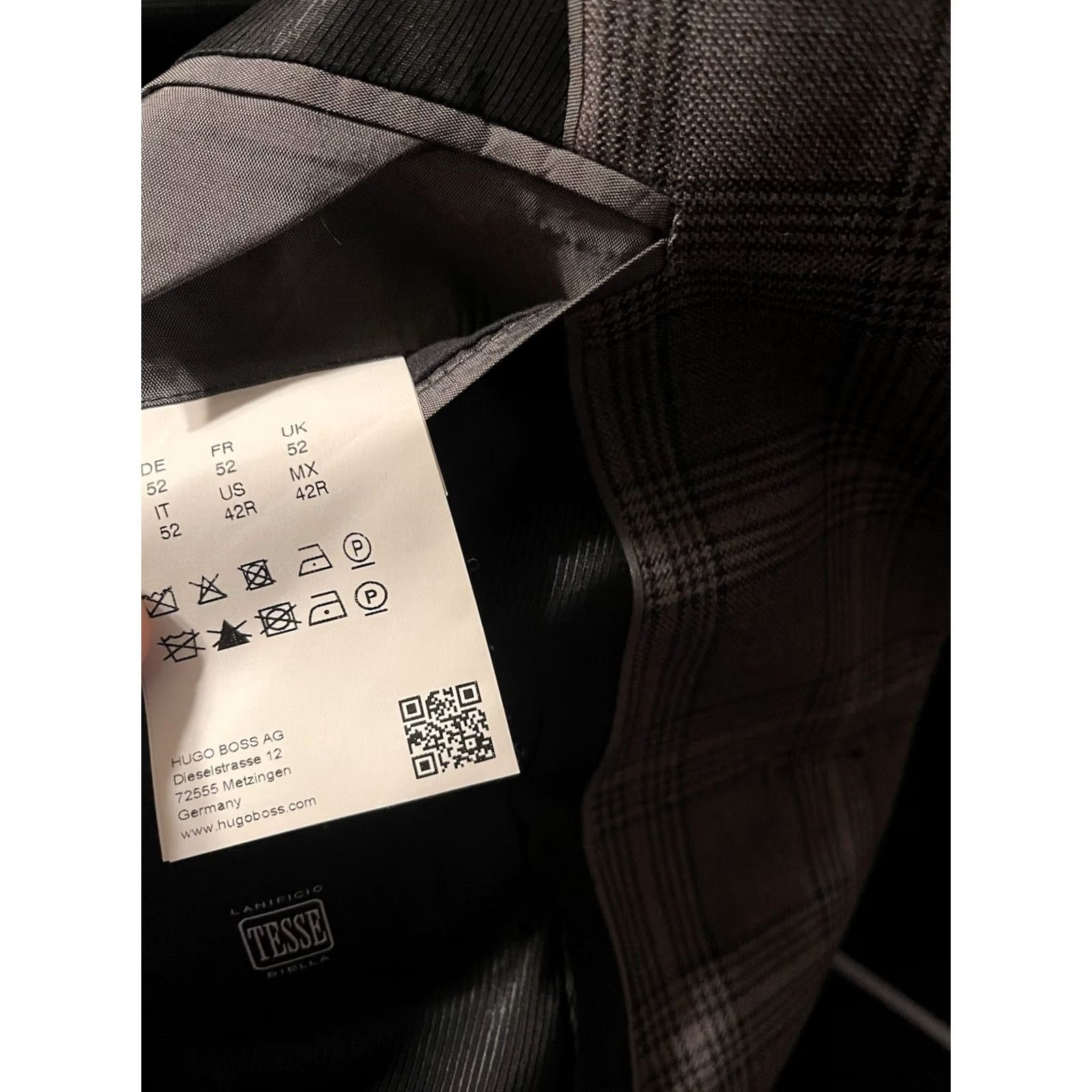 Hugo Boss VINTAGE Hugo Boss The James5 Wool Gray Plaid Blazer Jacket Coat - Men's 42R Size 42R - 4 Thumbnail