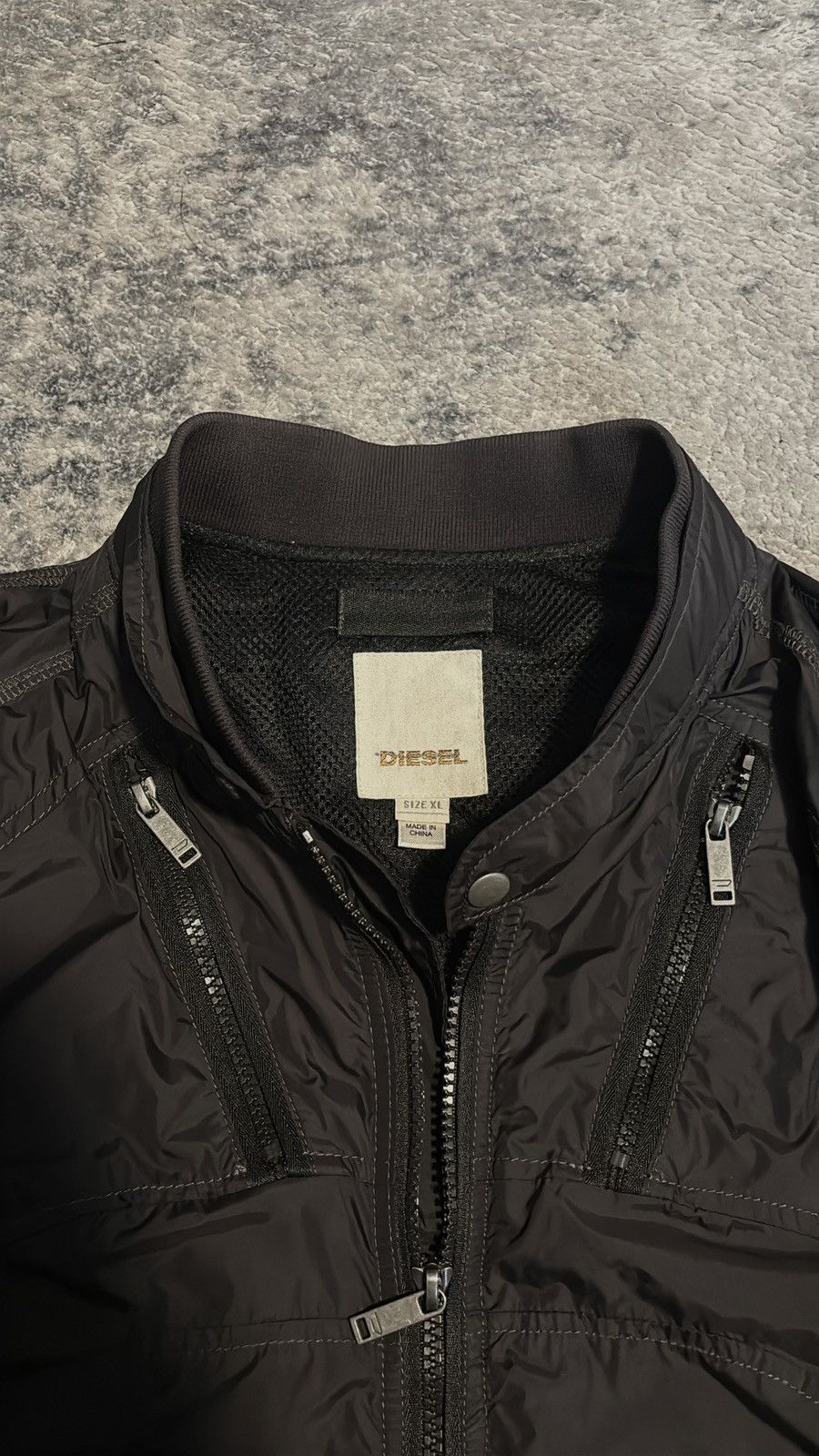 Diesel Vintage diesel Moto style nylon windbreaker jacket Size US XL / EU 56 / 4 - 4 Thumbnail