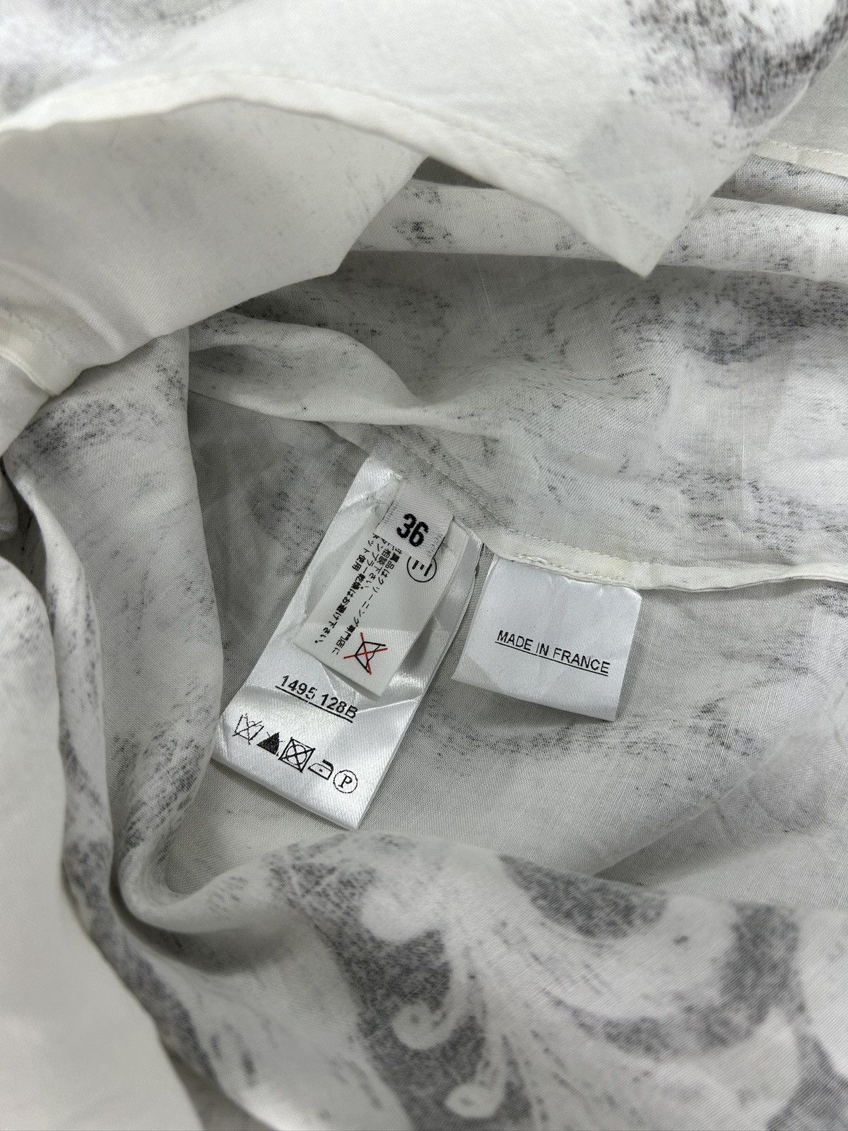 Balmain S/S 12 Printed Shirt Size XS / US 0-2 / IT 36-38 - 9 Thumbnail