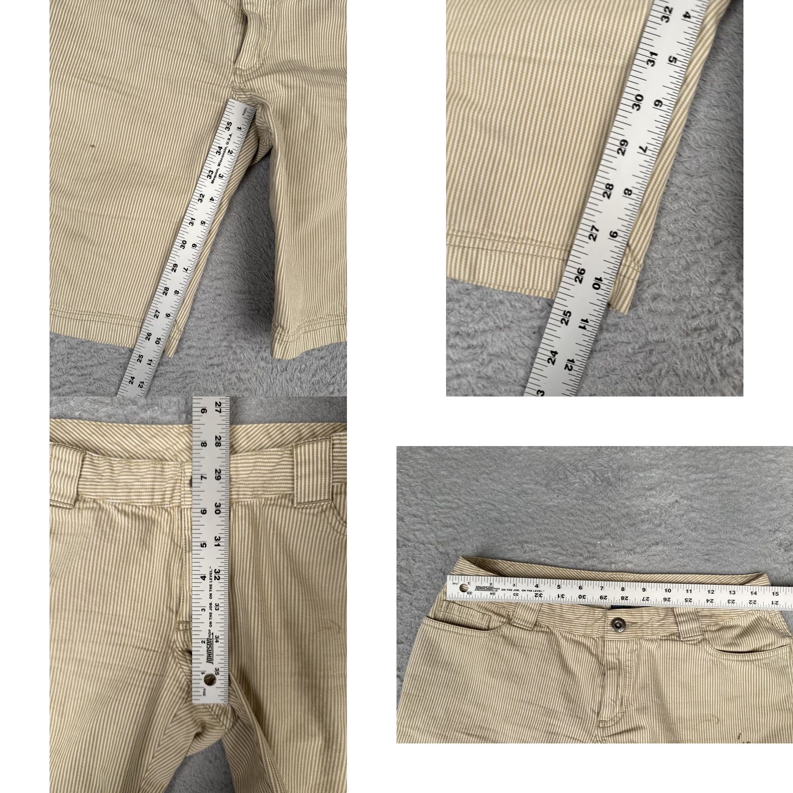 Patagonia Patagonia Bermuda Shorts Womens 6 Beige Striped Organic Cotton Twill Casual Size 28" / US 6 / IT 42 - 8 Thumbnail