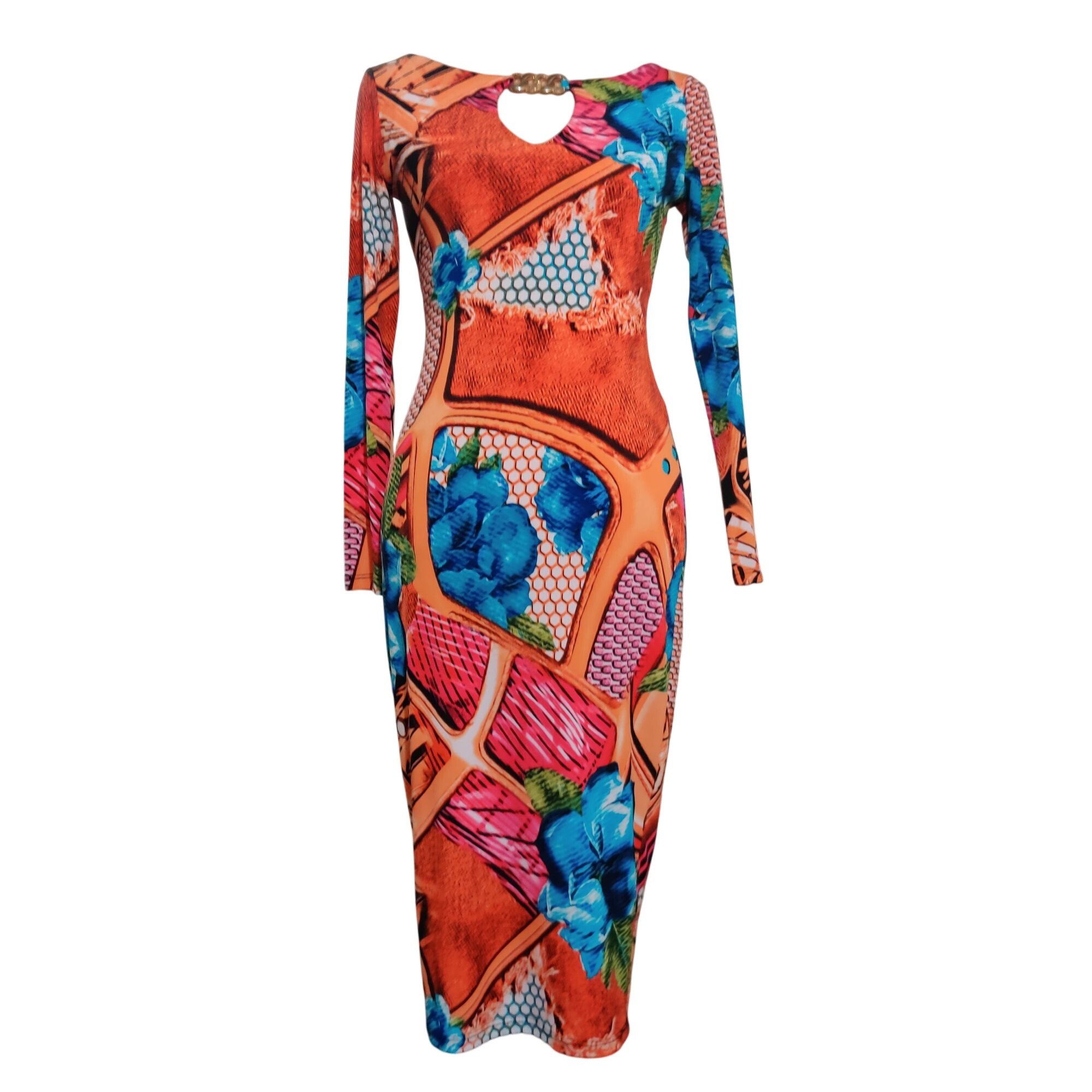 Other Sexy Diva Womens Dress Long Sleeve Bodycon Midi Dress Keyhol Size S / US 4 / IT 40 - 1 Thumbnail
