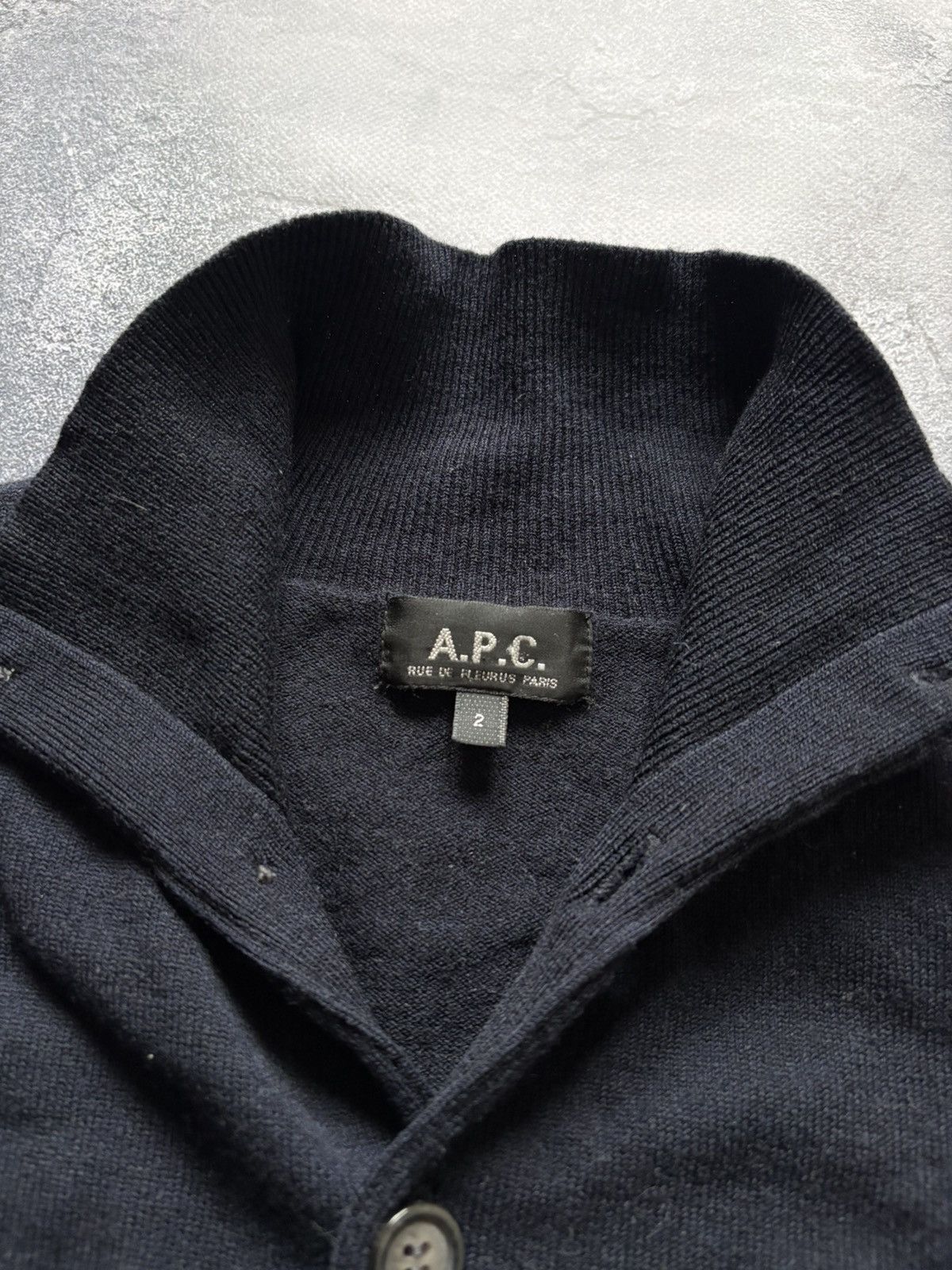 A.P.C. Vintage A.P.C. Rue De Fleurus Paris Wool Button Up Cardigan Size US S / EU 44-46 / 1 - 5 Thumbnail