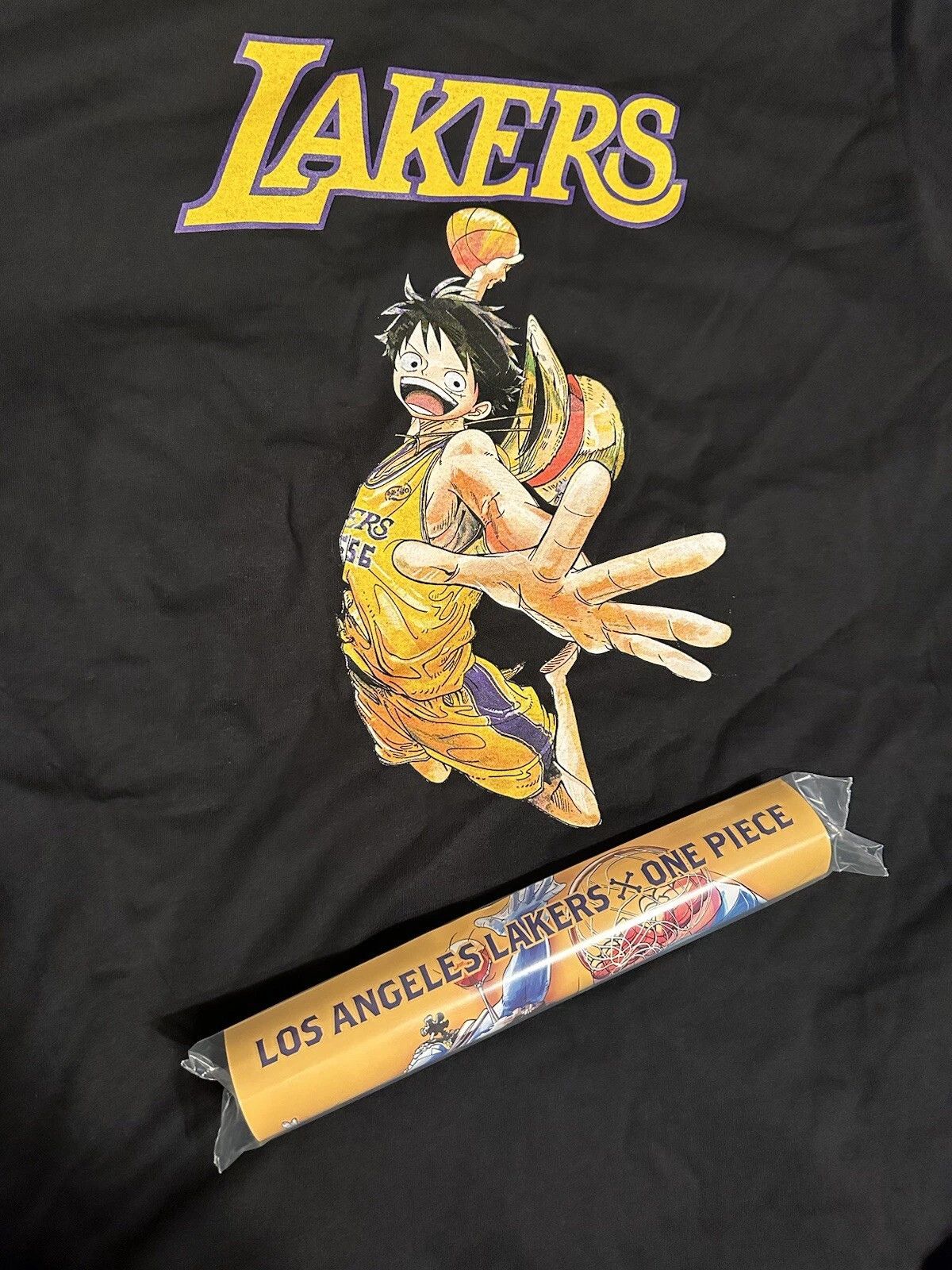 Lakers X One Piece Anime Collab Shirt and Poster Limited
