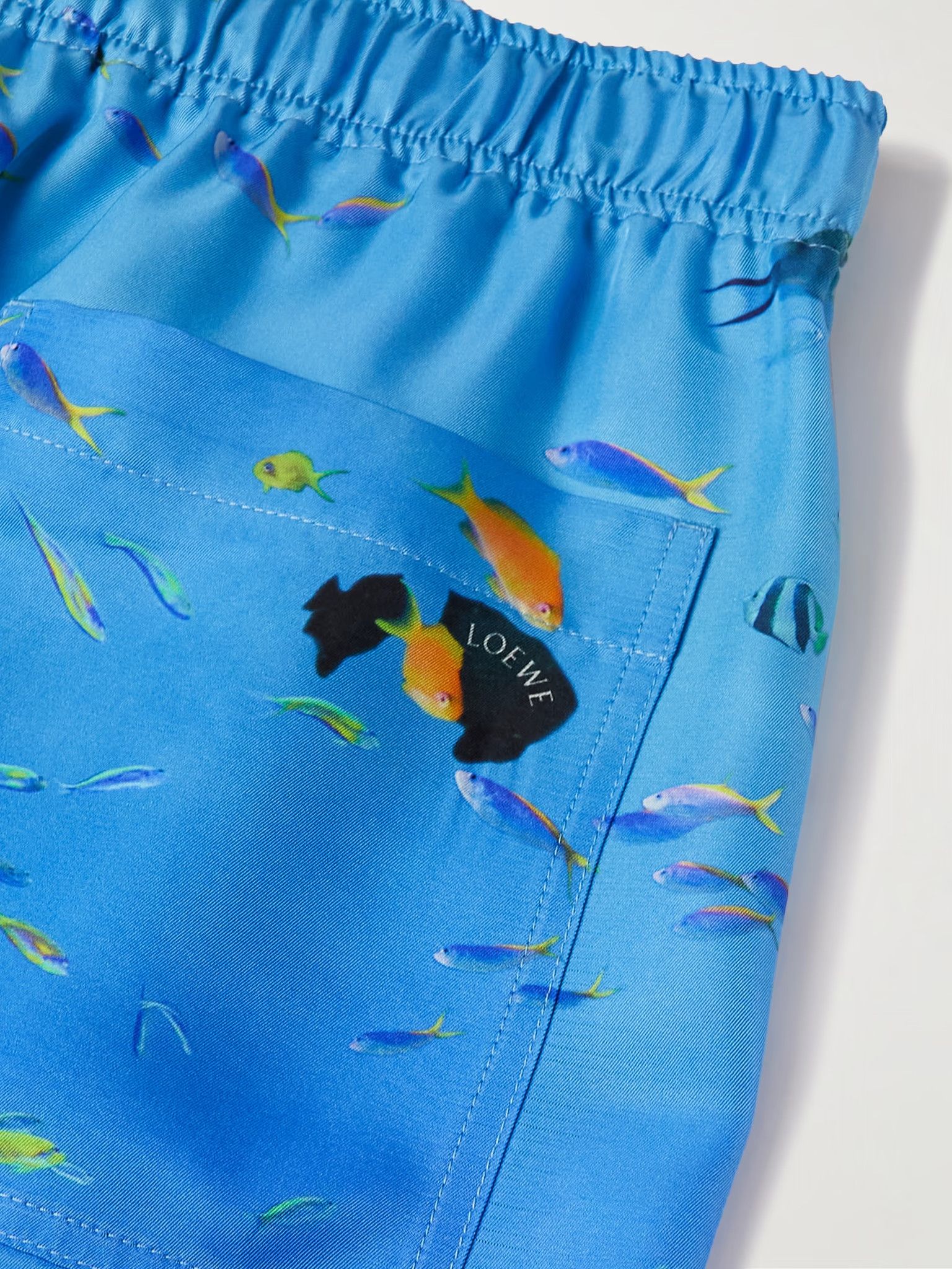 Loewe Straight-Leg 100% Silk Aquarium Print Shorts Size US 32 / EU 48 - 4 Thumbnail
