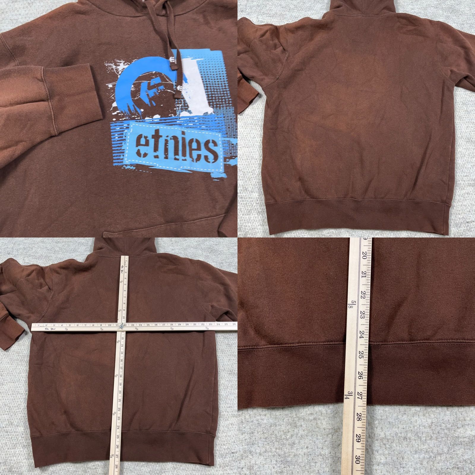 Etnies VINTAGE Etnies Hoodie Men Large Brown Sun Faded Skate Grunge Skateboards Shirt Size US L / EU 52-54 / 3 - 8 Thumbnail