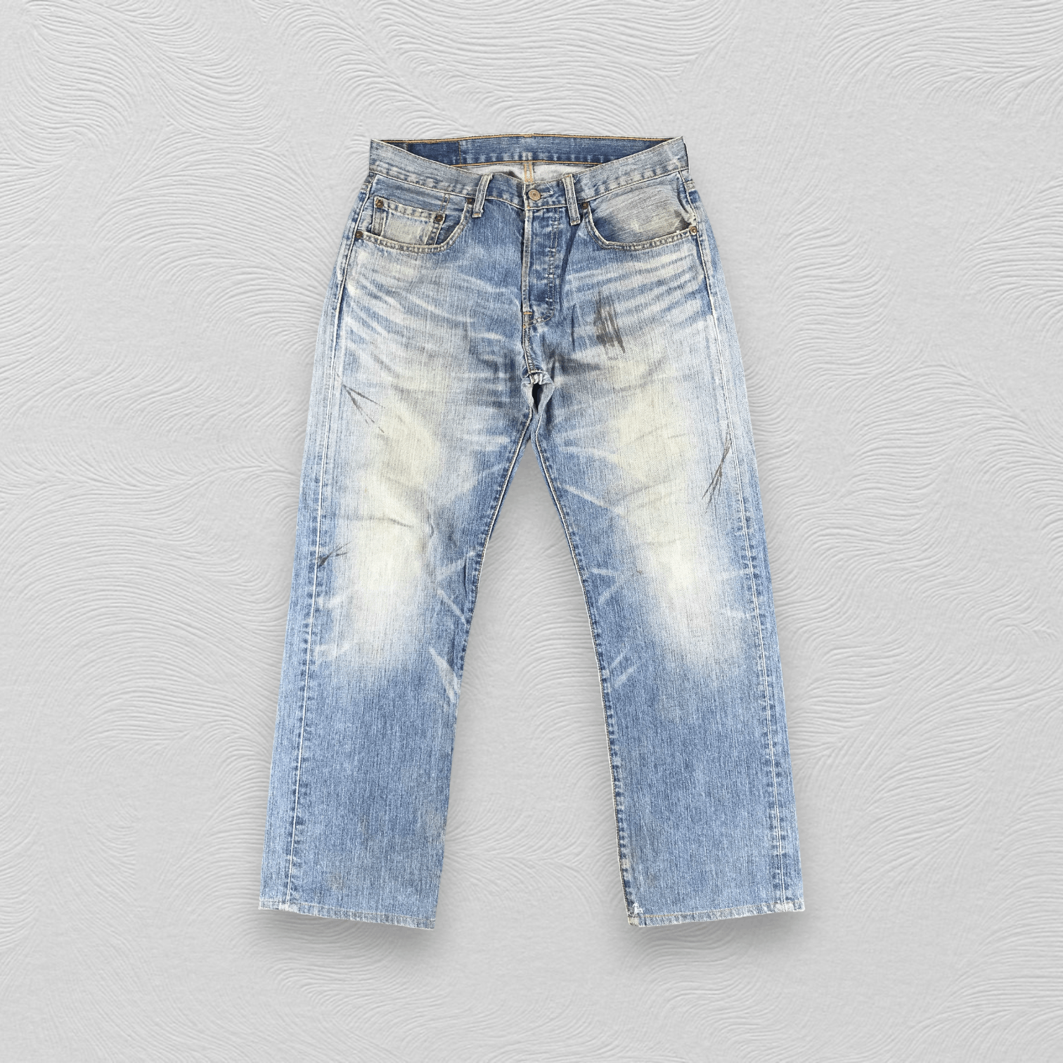 image of Levis 501 Jeans Stone Washed Denim Kj393 in Blue, Men's (Size 31)