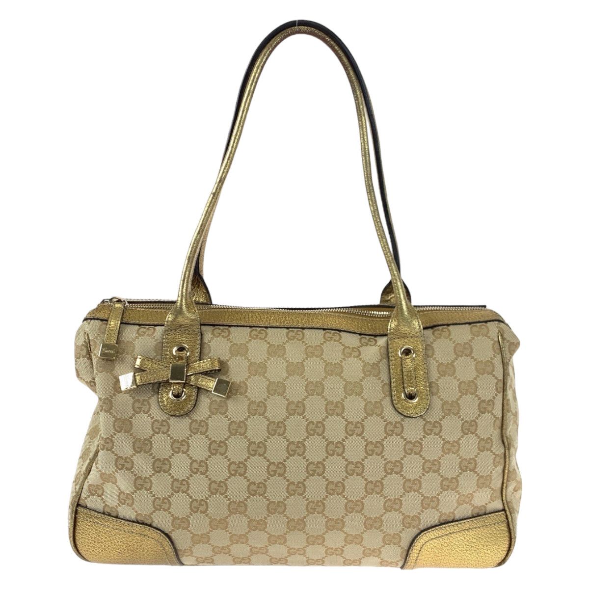 Gucci Gucci Gucci Princy GG Canvas/Leather Shoulder Tote Bag 177052 Canvas Tote Bag 177052 in Very Good Condition Size ONE SIZE - 1 Thumbnail