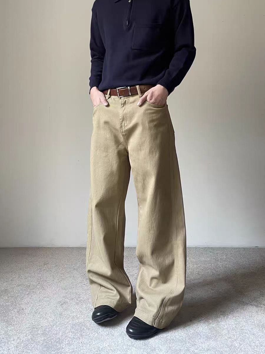 Jean Casual Relaxed Fit Khaki Slim Pants Size US 32 / EU 48 - 2 Thumbnail