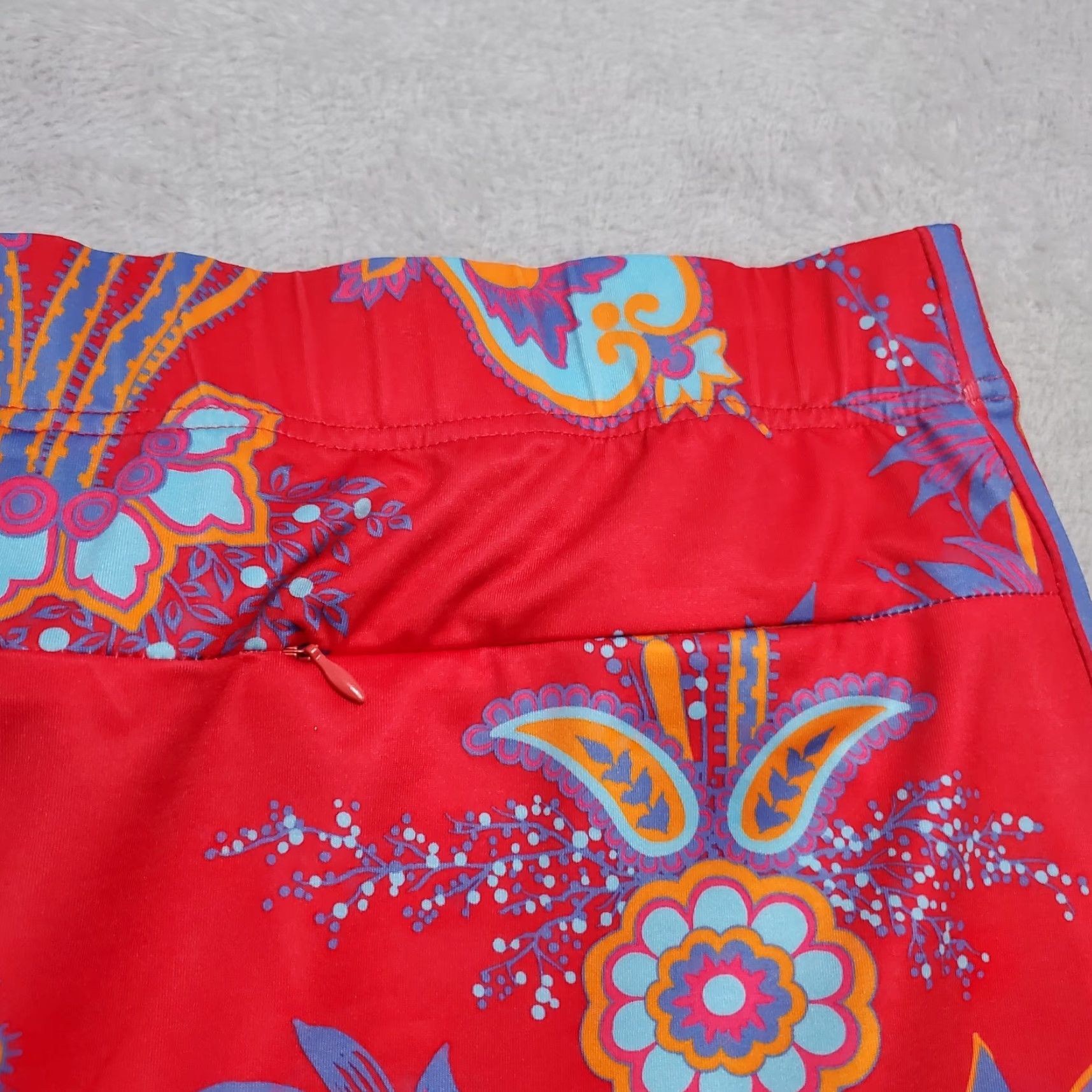Vintage VINTAGE Gretchen Scott Skippy Skort Women Goddess XXL Red Paisley Stretch Zip Pockets Size 40" / US 18 - 6 Thumbnail