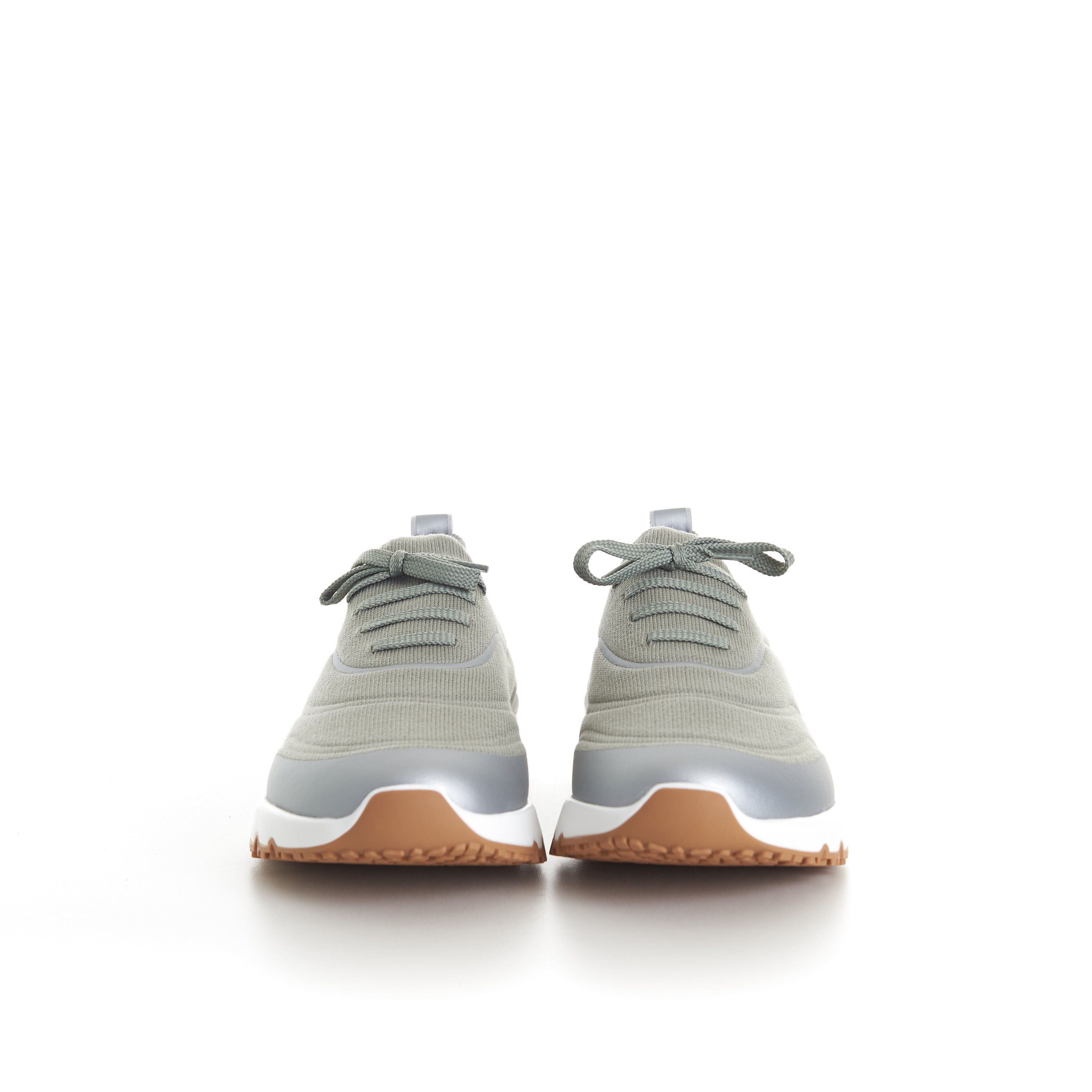 Brunello Cucinelli Techno Cotton Knit Runners With Heat-Bonded Details Size US 6 / EU 39 - 2 Thumbnail