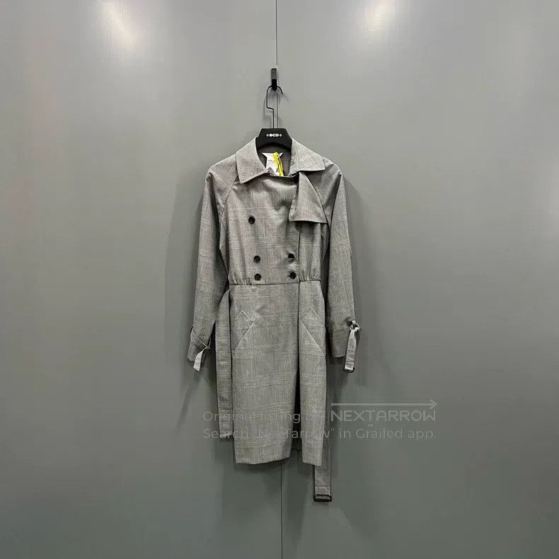 Max Mara Grey Checkered Coat