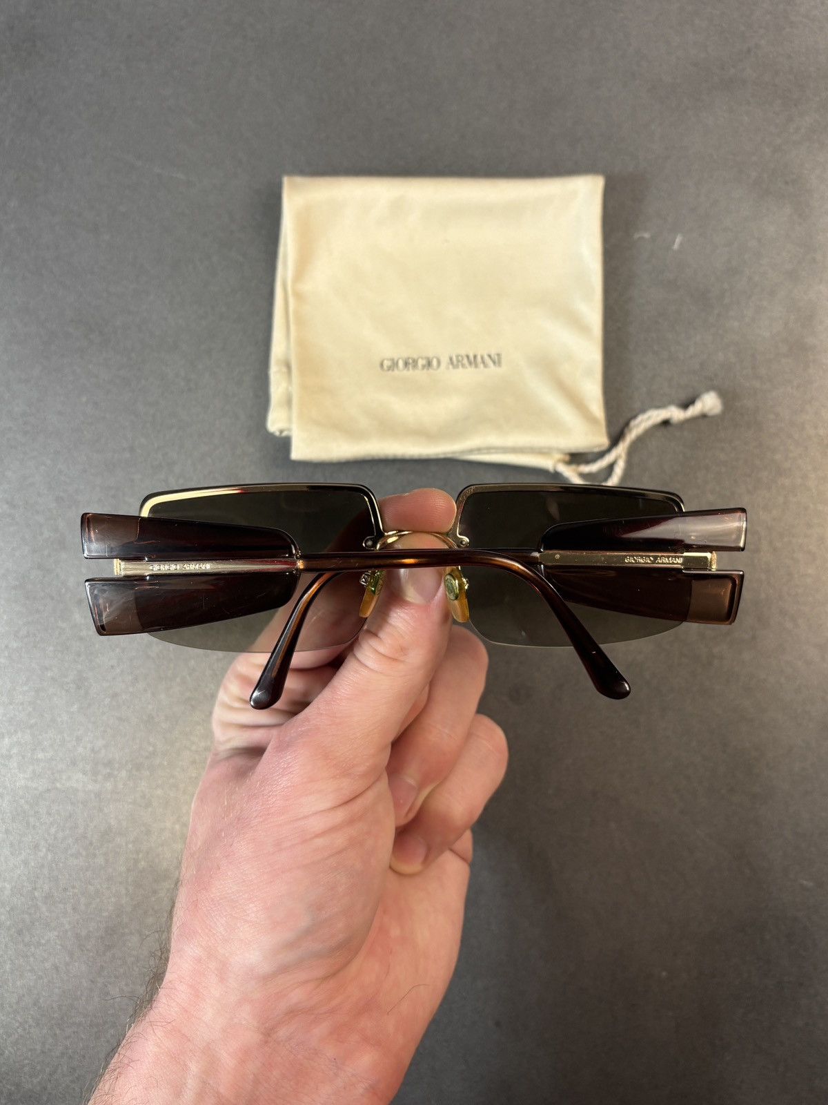 Giorgio Armani 2001 Giorgio Armani Sunglasses GA 1525 1990s Vintage Sides Size ONE SIZE - 2 Thumbnail