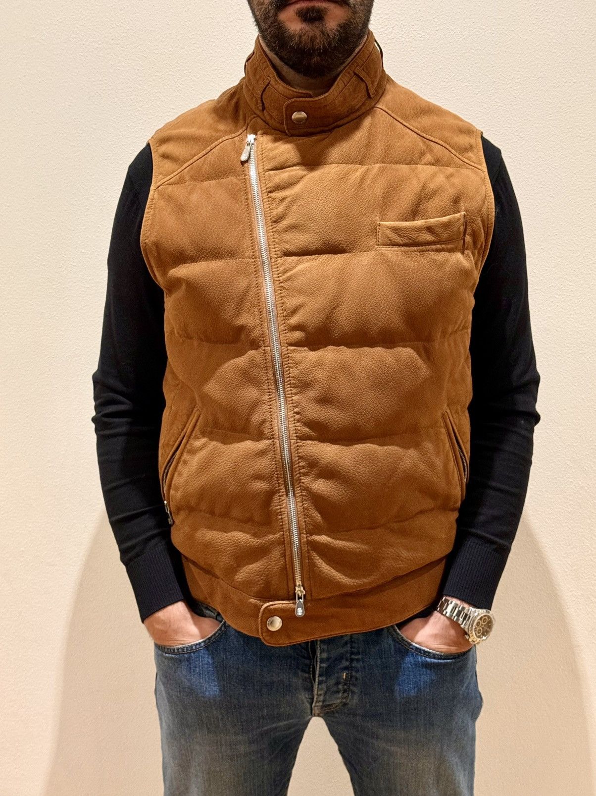 Brunello Cucinelli Suede vest with goose down padding Size US M / EU 48-50 / 2 - 14 Thumbnail