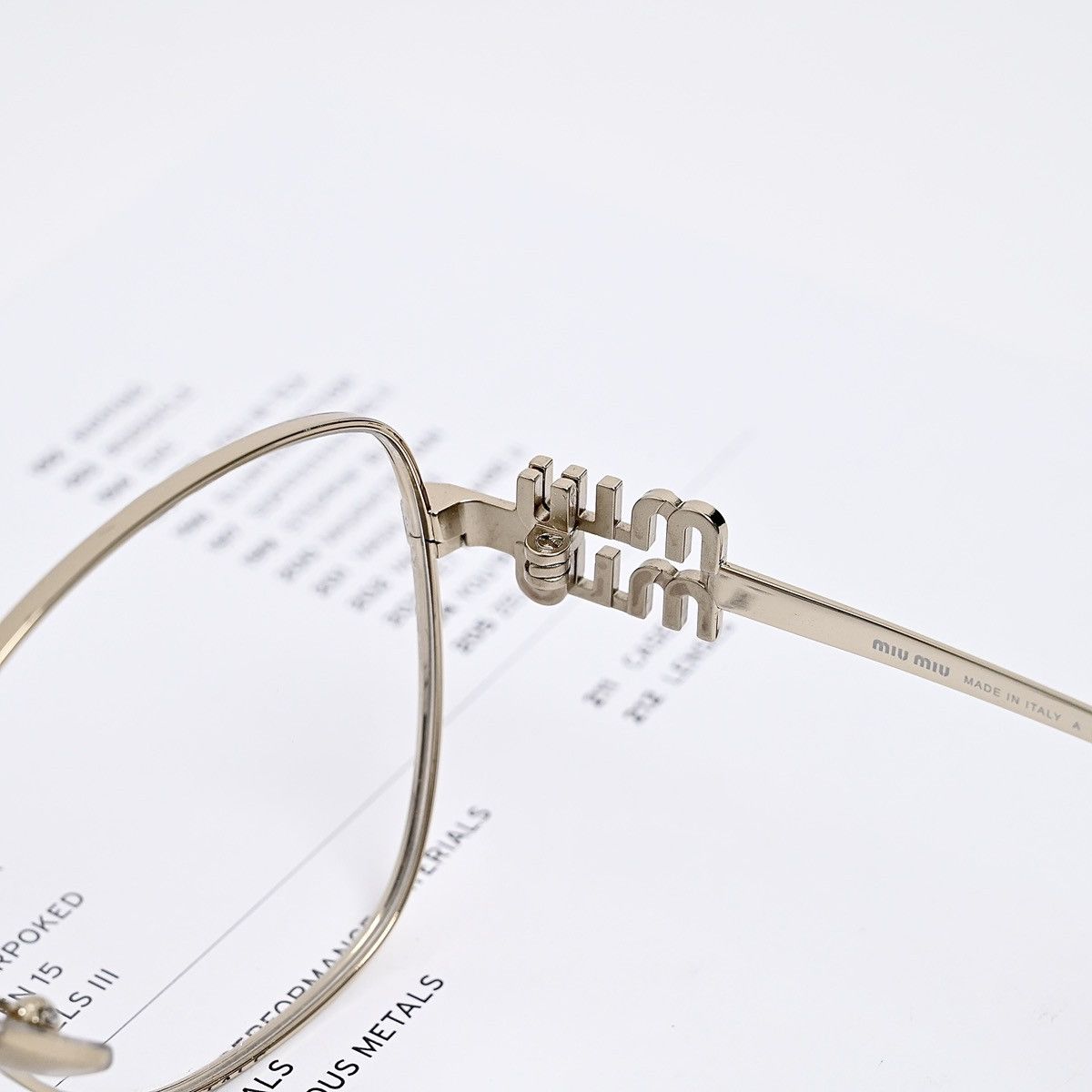 Miu Miu MIU MIU 0MU 50XV GLASSES Size ONE SIZE - 4 Thumbnail