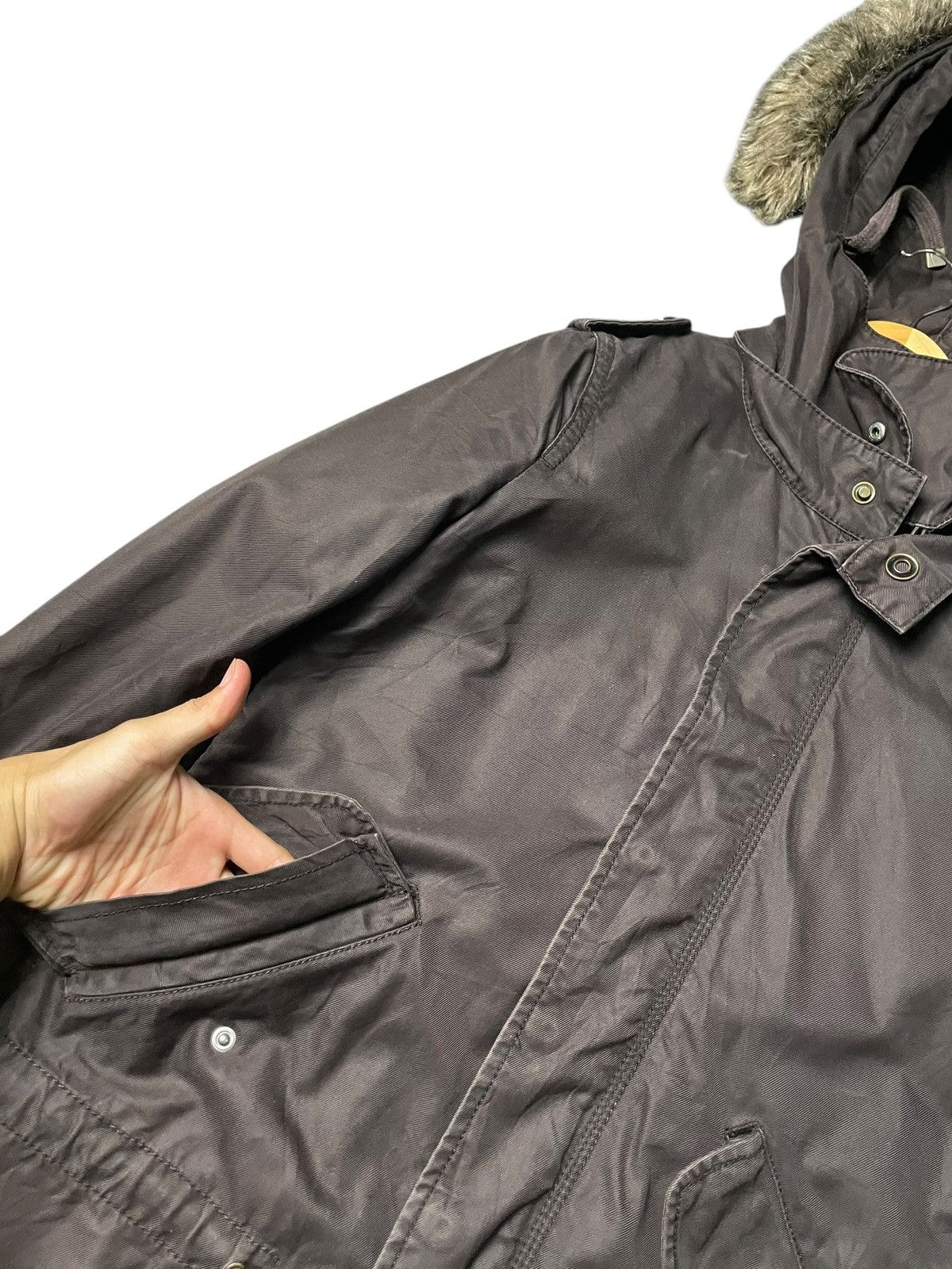 Japanese Brand × Vintage Vintage EDC Quilted Puffer Hooded Jacket (95) Size US XXS / EU 40 - 6 Thumbnail