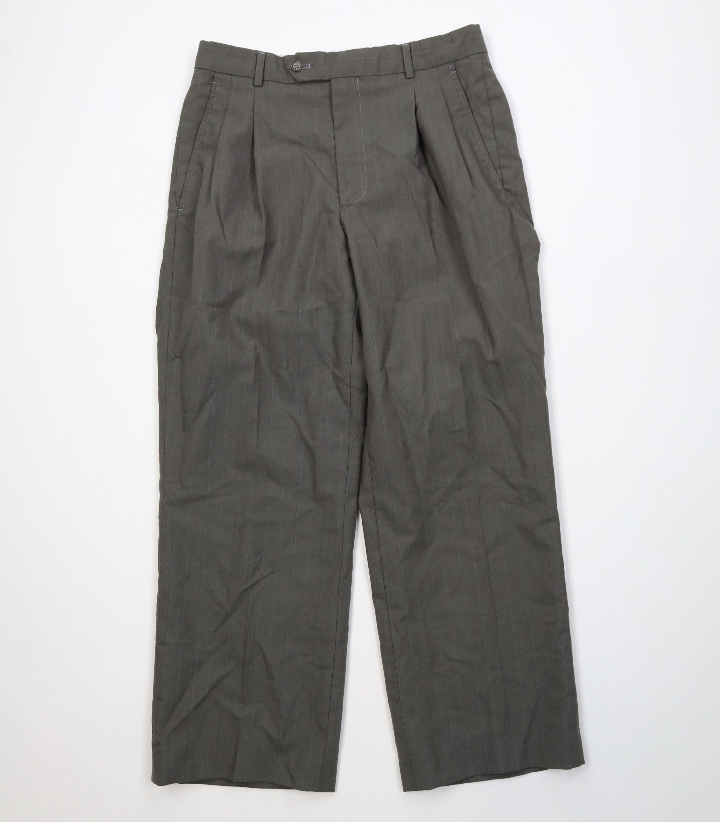 Vintage Vintage 90s Streetwear Knit Striped Wide Leg Chino Pants Size US 32 / EU 48 - 1 Thumbnail