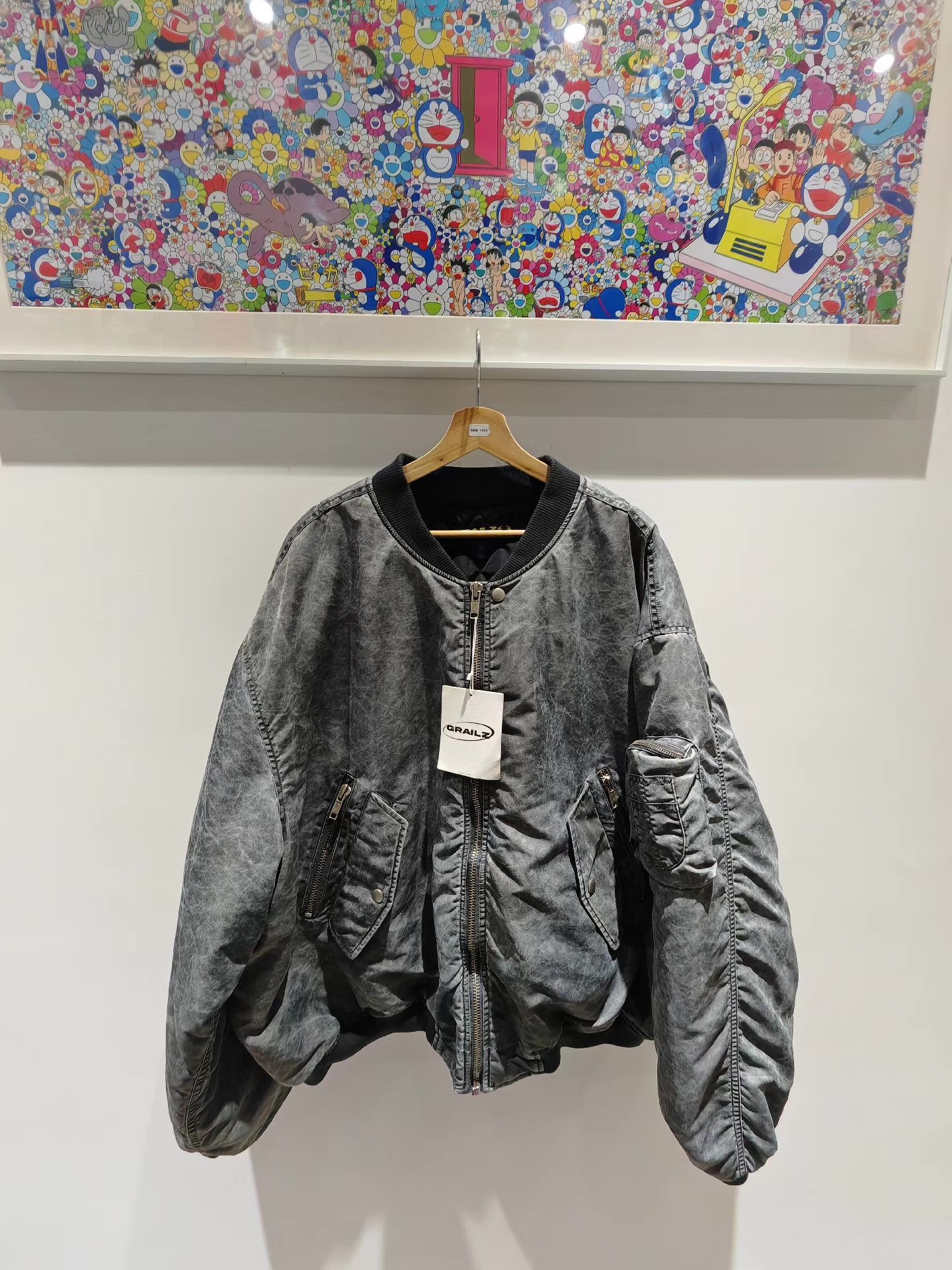 GRAILZ Grailz 24SS Washed Vintage Oversized Bomber Jacket Q15 Size US S / EU 44-46 / 1 - 1 Thumbnail