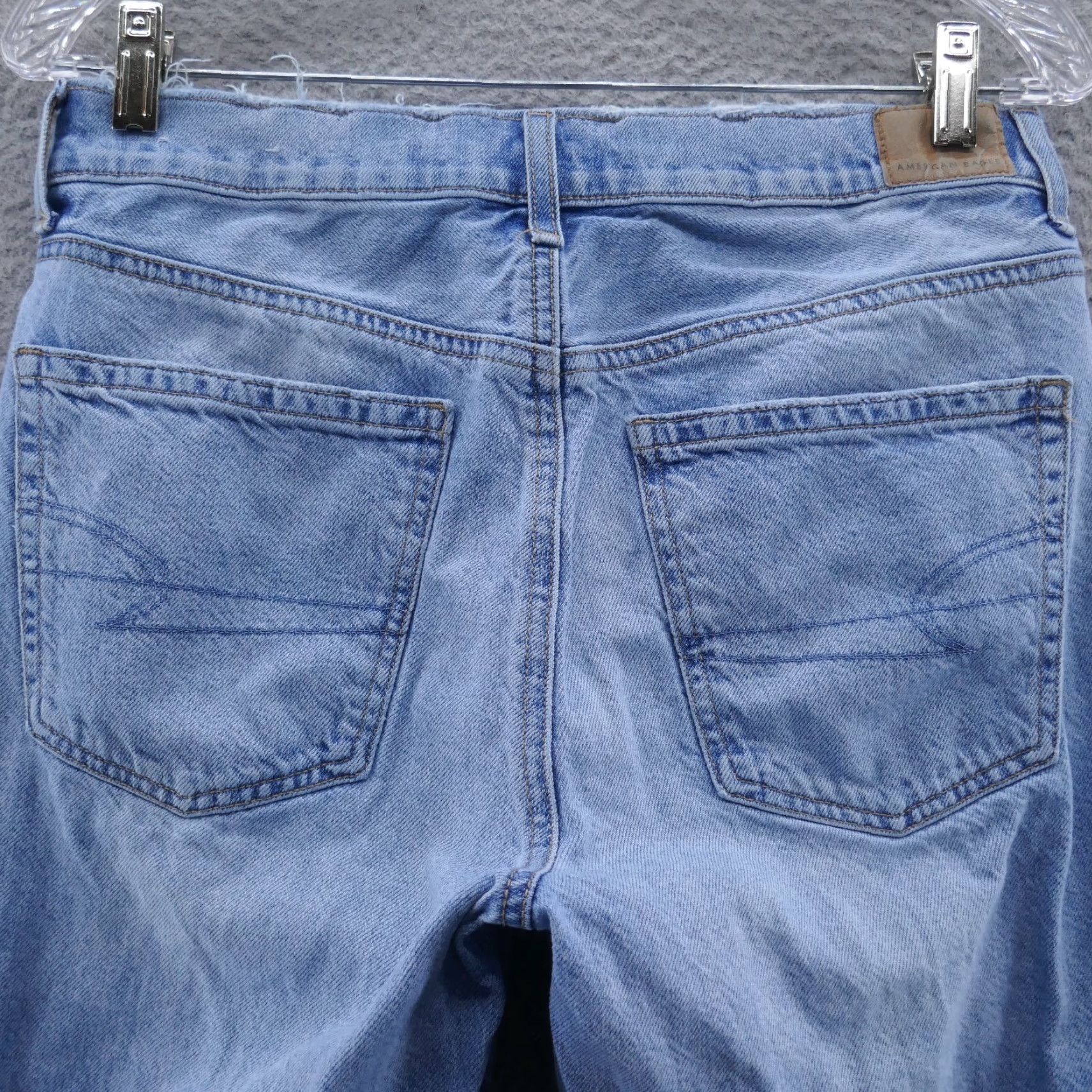American Eagle Outfitters VINTAGE American Eagle Womens 90s Straight Jeans Blue 6 Mid Rise Distressed Jeans Regular Womens Size 30" / US 8 / IT 44 - 5 Thumbnail