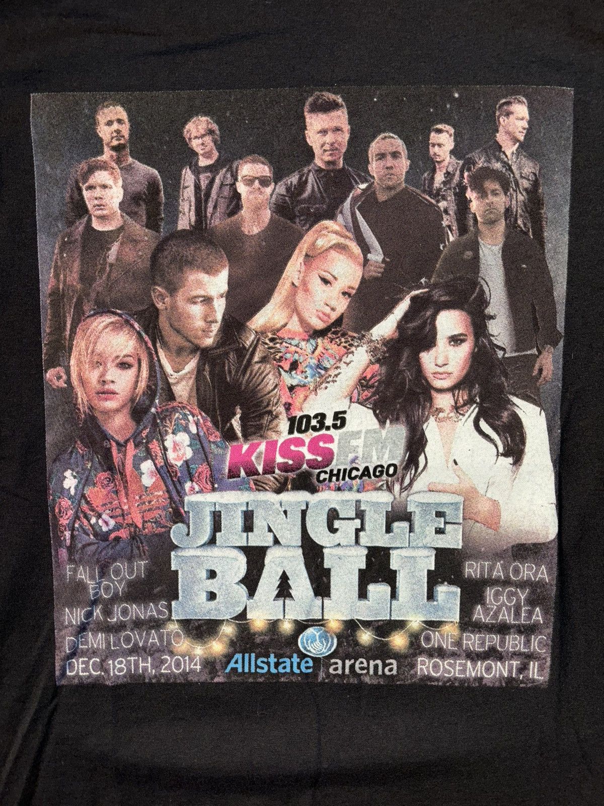Band Tees × Jerzees × Rap Tees Vintage 2014 Chicago 103.5 Kiss Fm Jingle Ball Concert Tour Size US M / EU 48-50 / 2 - 2 Thumbnail