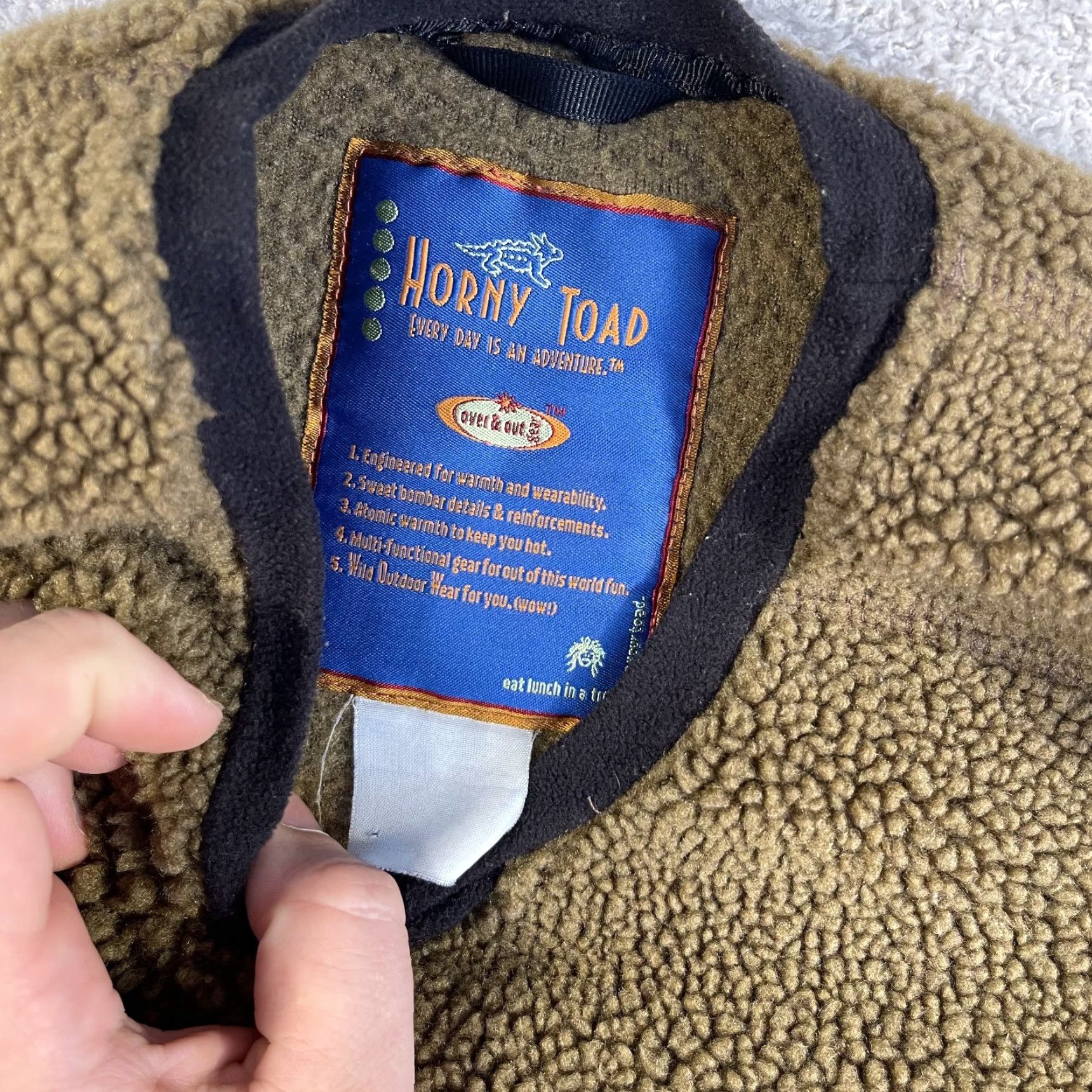 Vintage VINTAGE Horny Toad Fleece Pullover Mens Large Brown Sherpa Pile Crewneck Hiking Sweatshirt 90s Retro outdoor Mens Size US L / EU 52-54 / 3 - 3 Thumbnail