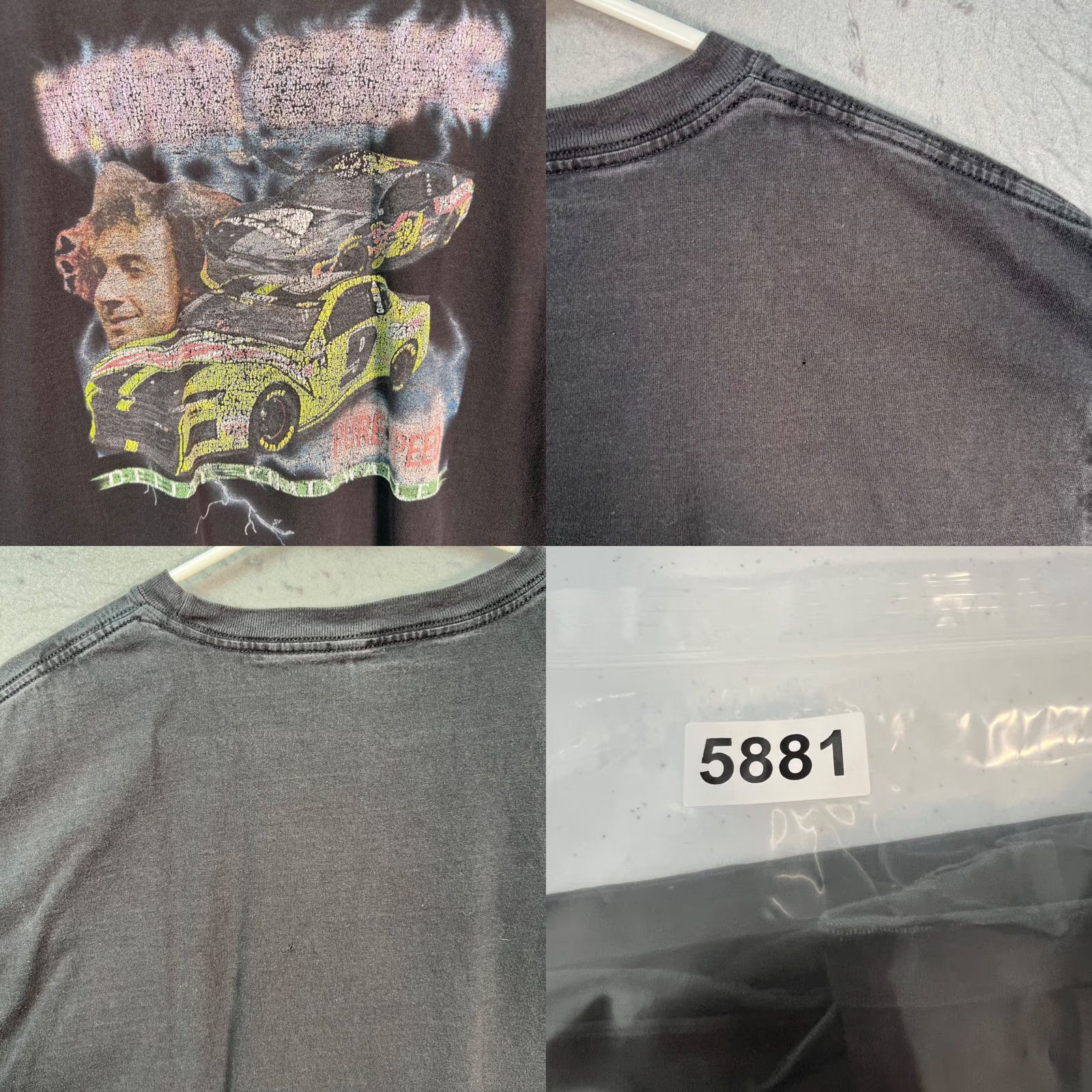 Hanes Nascar Racing Graphic T Shirt Beefy Hanes Distressed Black Tee Mens Large Size US L / EU 52-54 / 3 - 8 Thumbnail