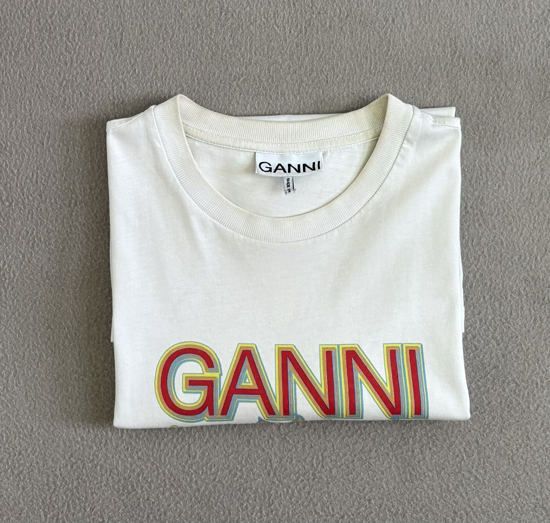 Ganni Ganni Staring At The Sun T-shirt Roz. S Size S / US 4 / IT 40 - 18 Thumbnail
